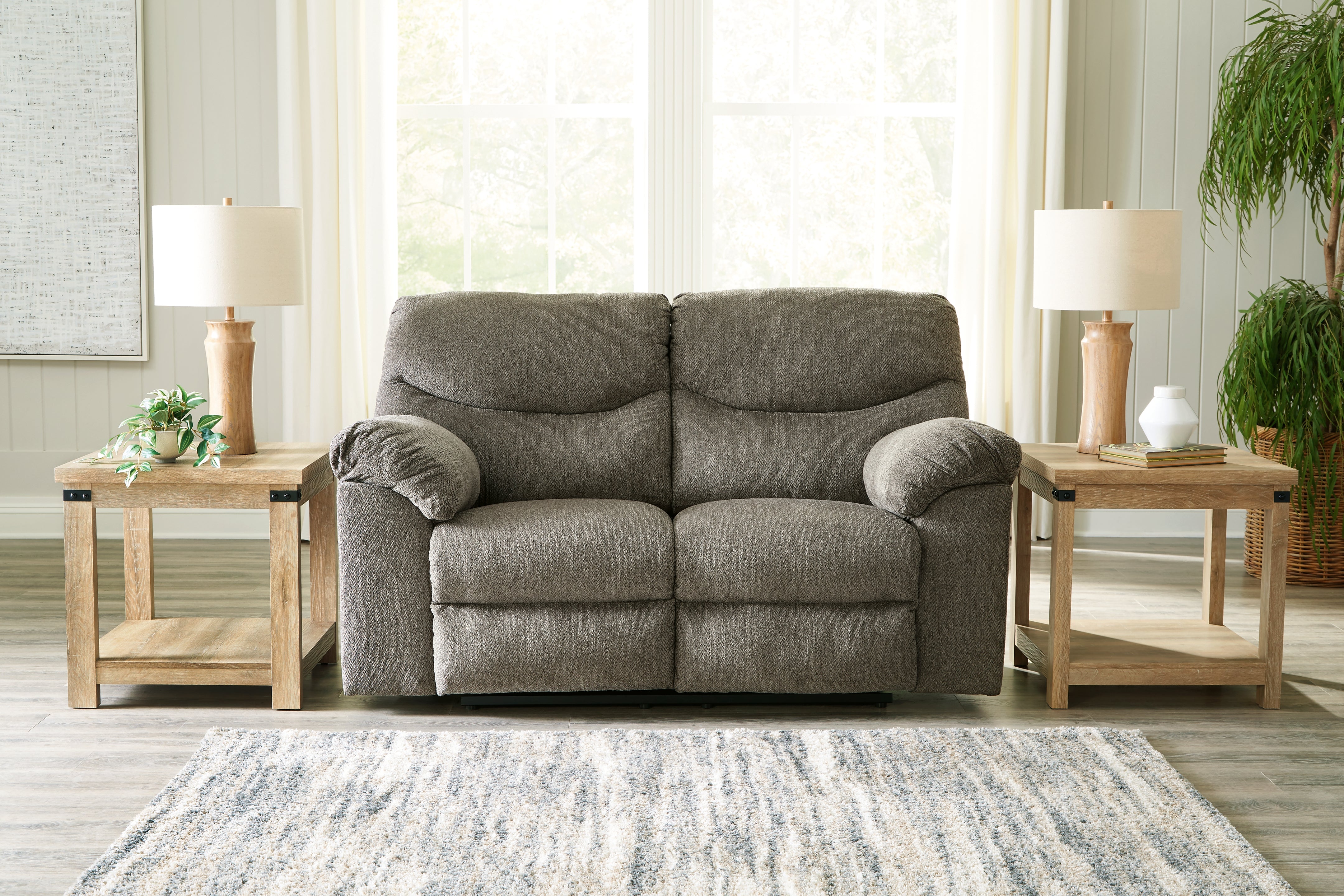 Floridian Furniture - Ashley Furniture - Alphons Living Room - Reclining Loveseat / Putty - 2820186