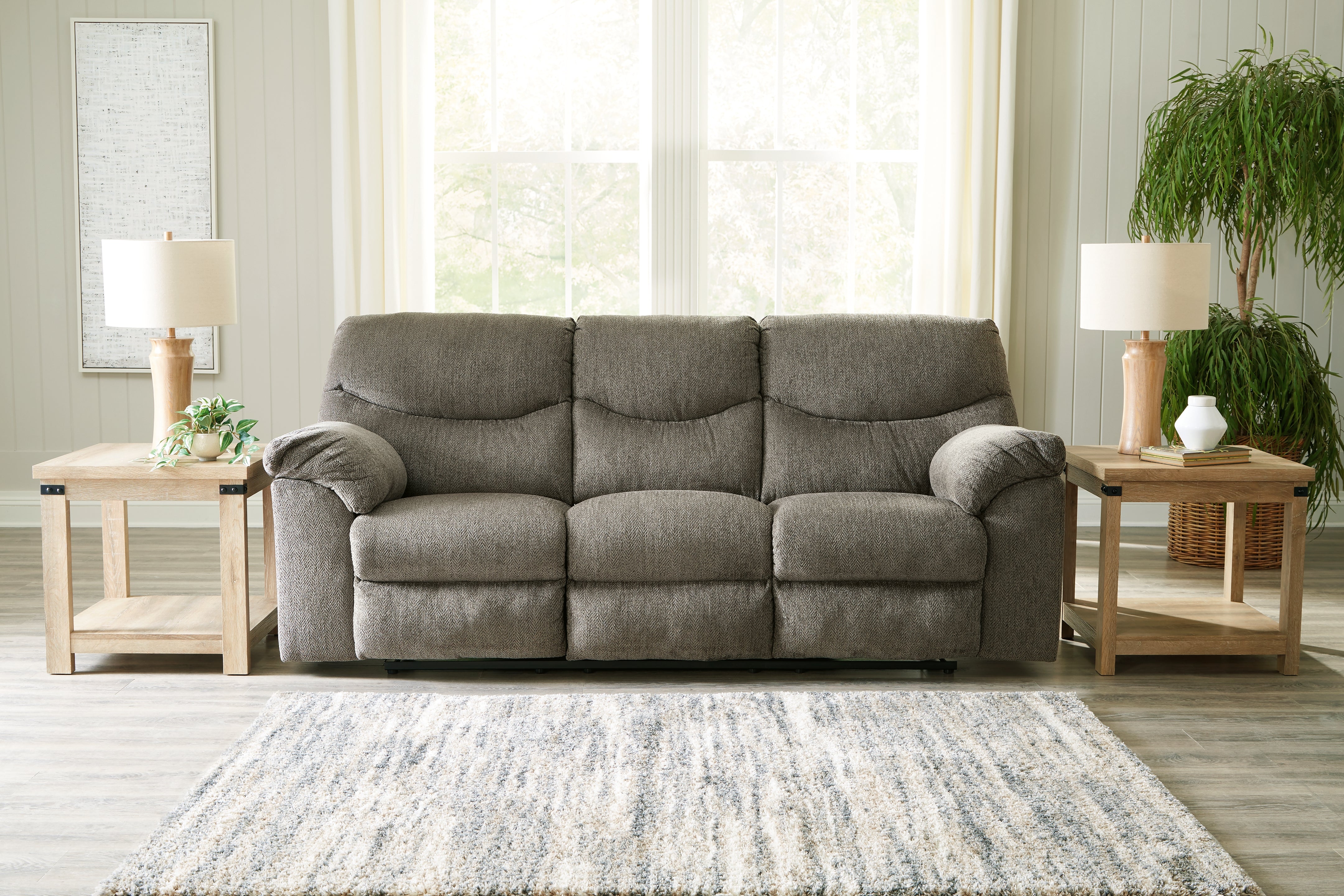 Floridian Furniture - Ashley Furniture - Alphons Living Room - Reclining Sofa / Putty - 2820188