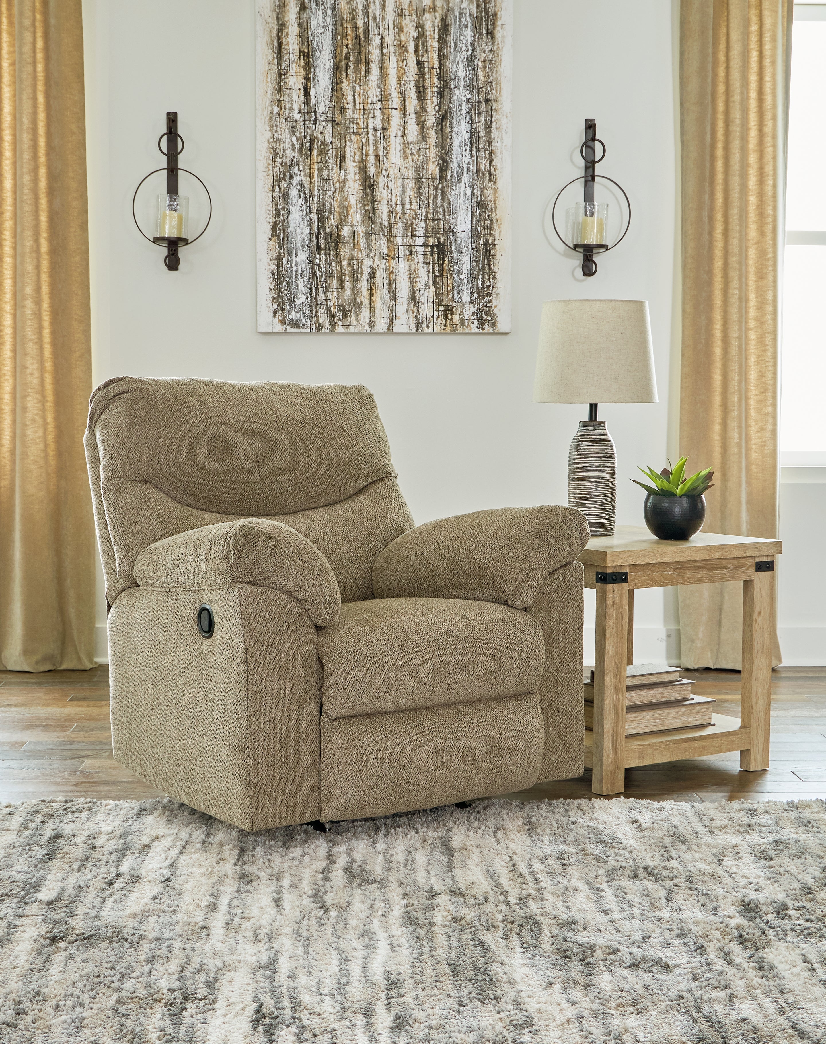 Floridian Furniture - Ashley Furniture - Alphons Living Room - Rocker Recliner / Briar - 2820225