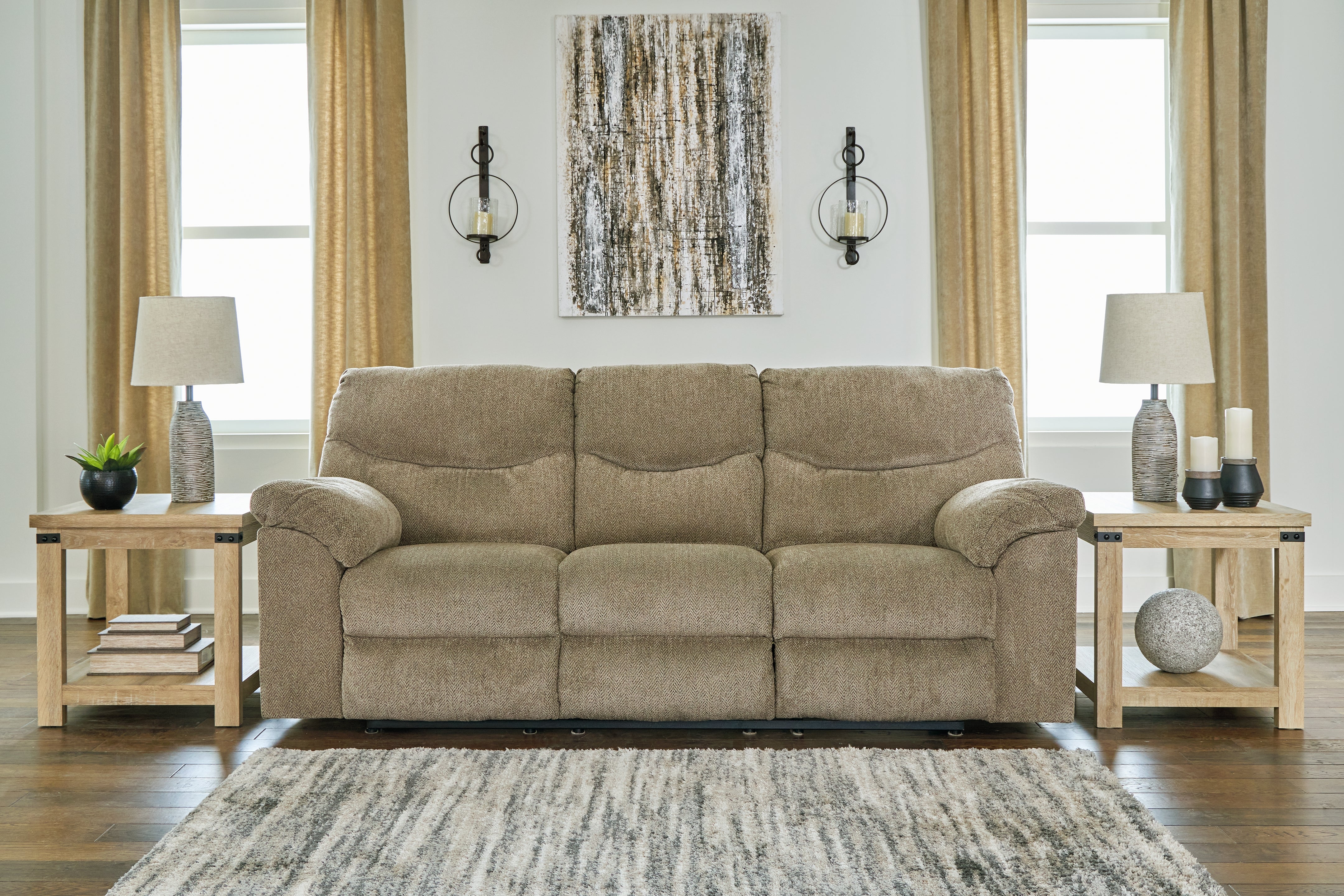Floridian Furniture - Ashley Furniture - Alphons Living Room - Reclining Sofa / Briar - 2820288