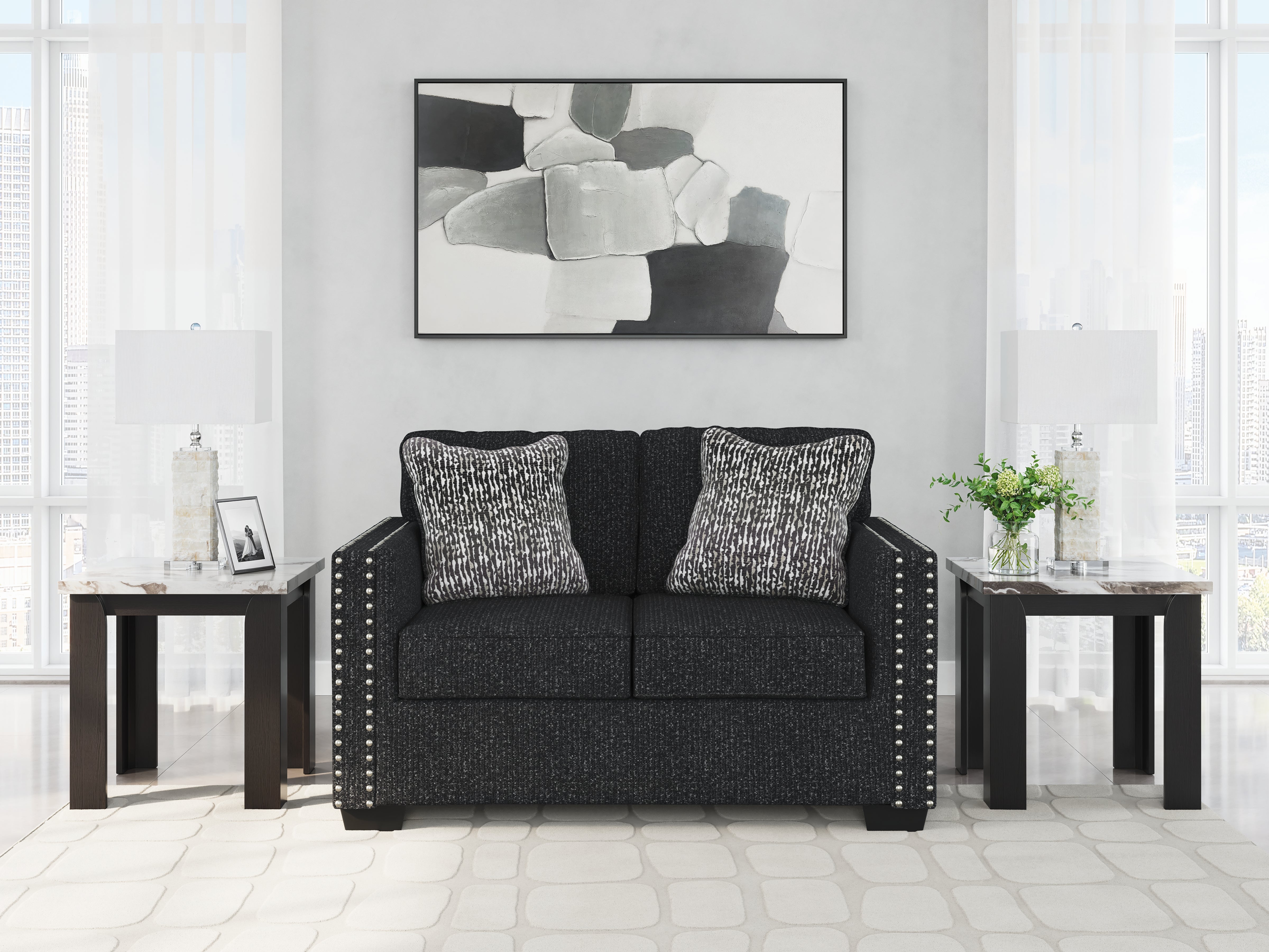 Floridian Furniture - Ashley Furniture - Jasmine Peaks Living Room - Loveseat / Coal - 2890435