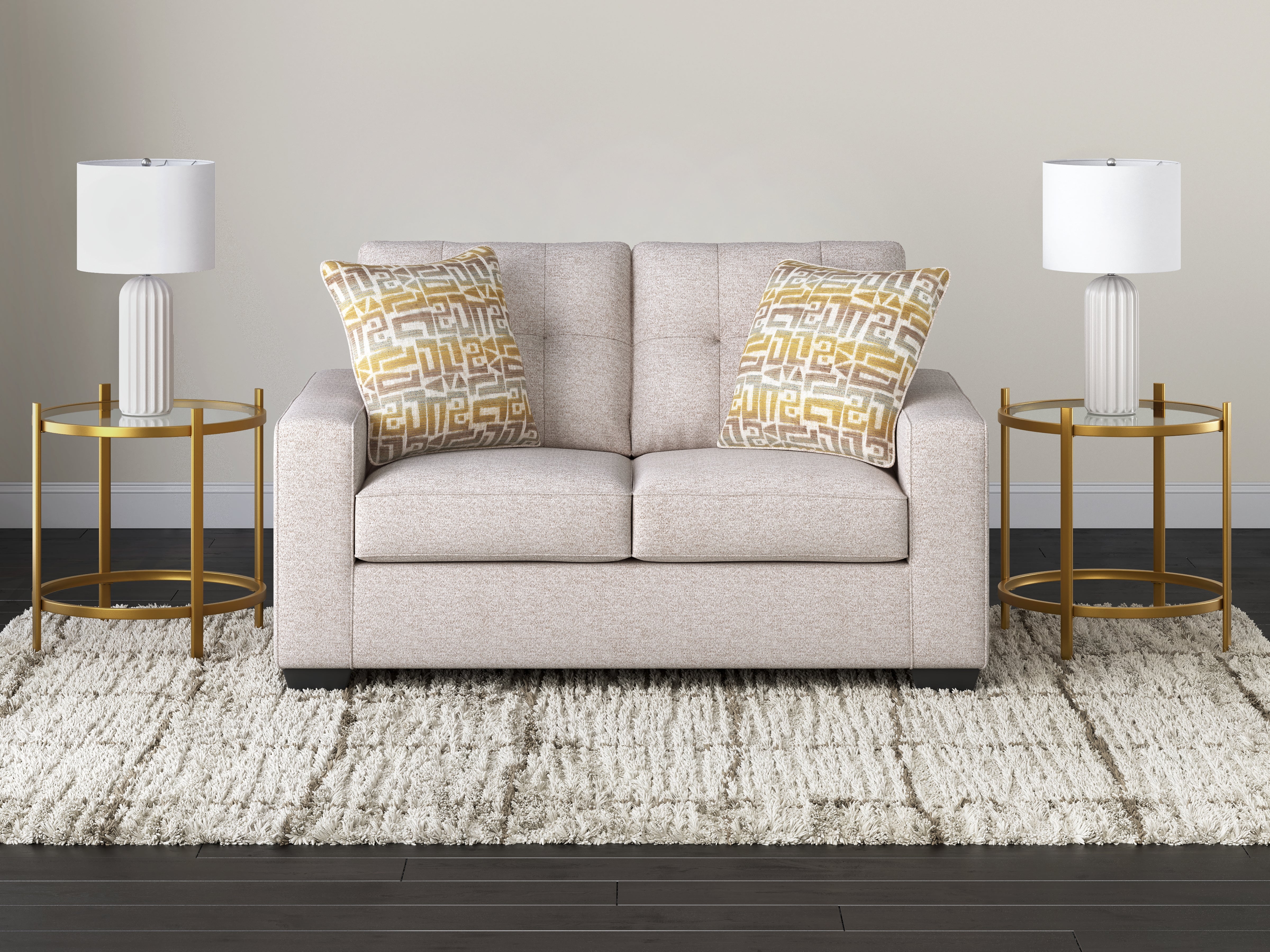 Floridian Furniture - Ashley Furniture - Larimer Living Room - Loveseat / Stone - PC2920335