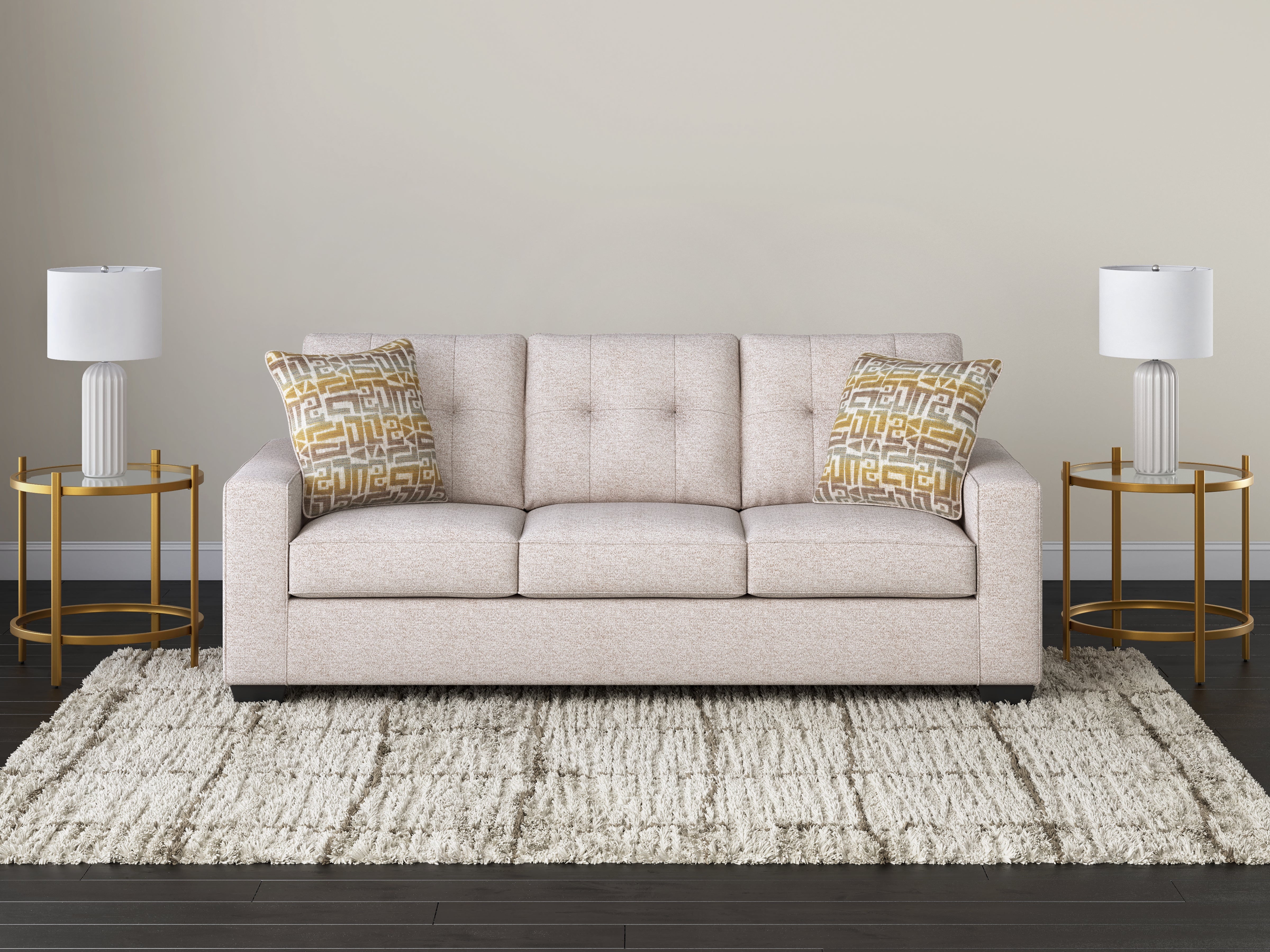 Floridian Furniture - Ashley Furniture - Larimer Living Room - Queen Sofa Sleeper / Stone - PC2920339