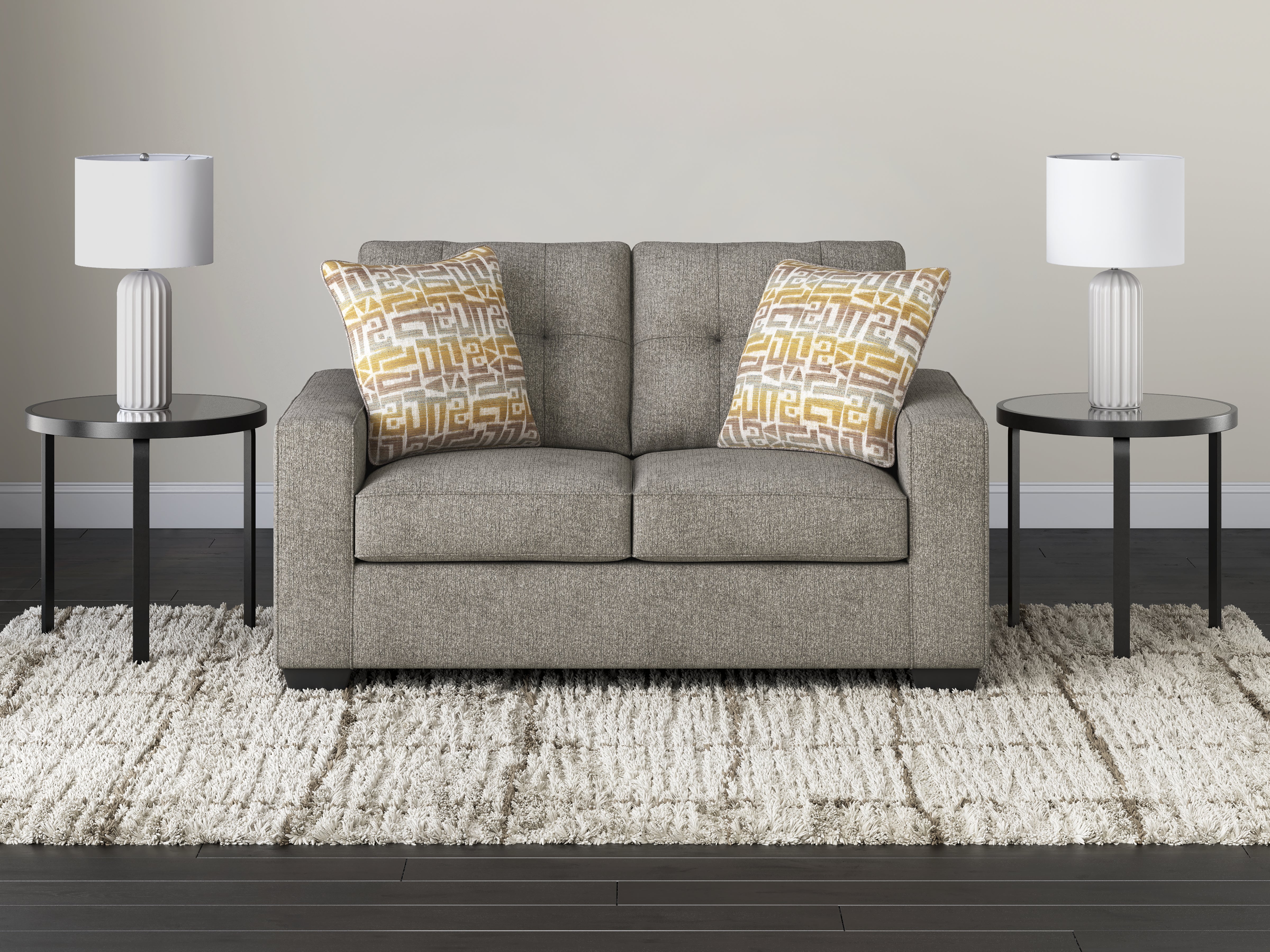 Floridian Furniture - Ashley Furniture - Larimer Living Room - Loveseat / Iron - PC2920435