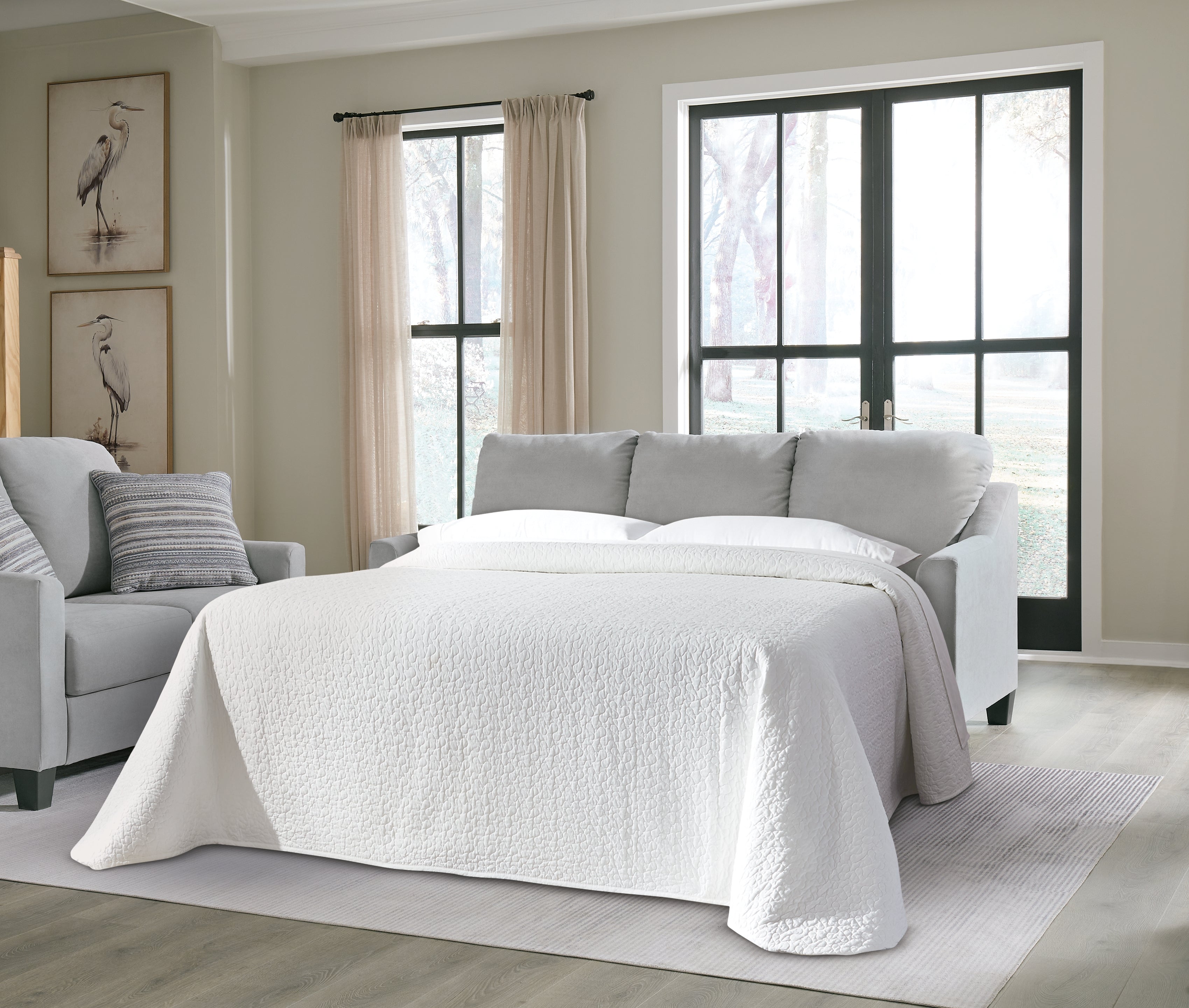 Floridian Furniture - Ashley Furniture - Adlai Living Room - Queen Sofa Sleeper / Shadow - 3010339