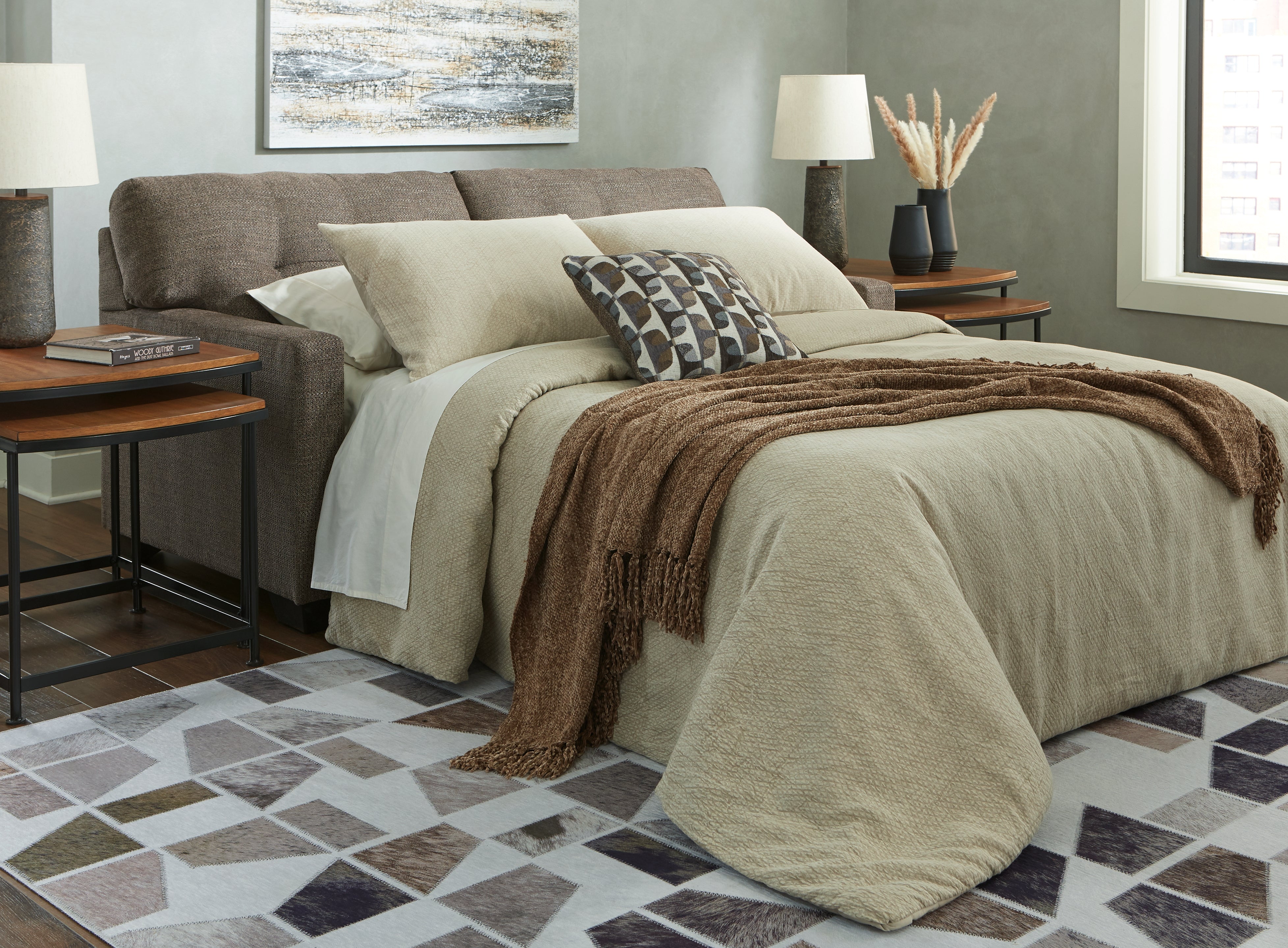 Floridian Furniture - Ashley Furniture - Mahoney Living Room - Full Sofa Sleeper / Chocolate - 3100536