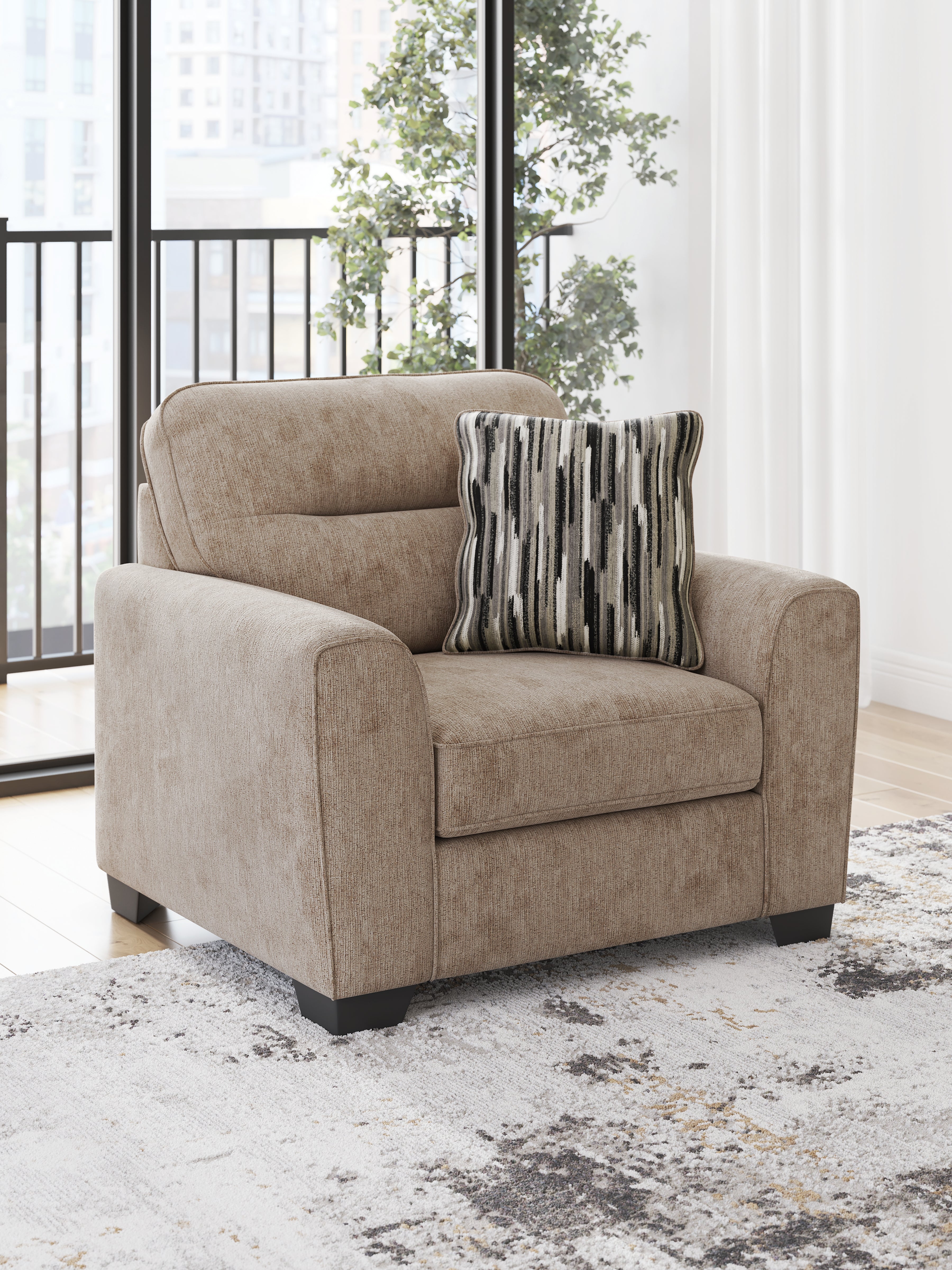 Floridian Furniture - Ashley Furniture - Olten Living Room - Chair and a Half / Mocha - 3130423