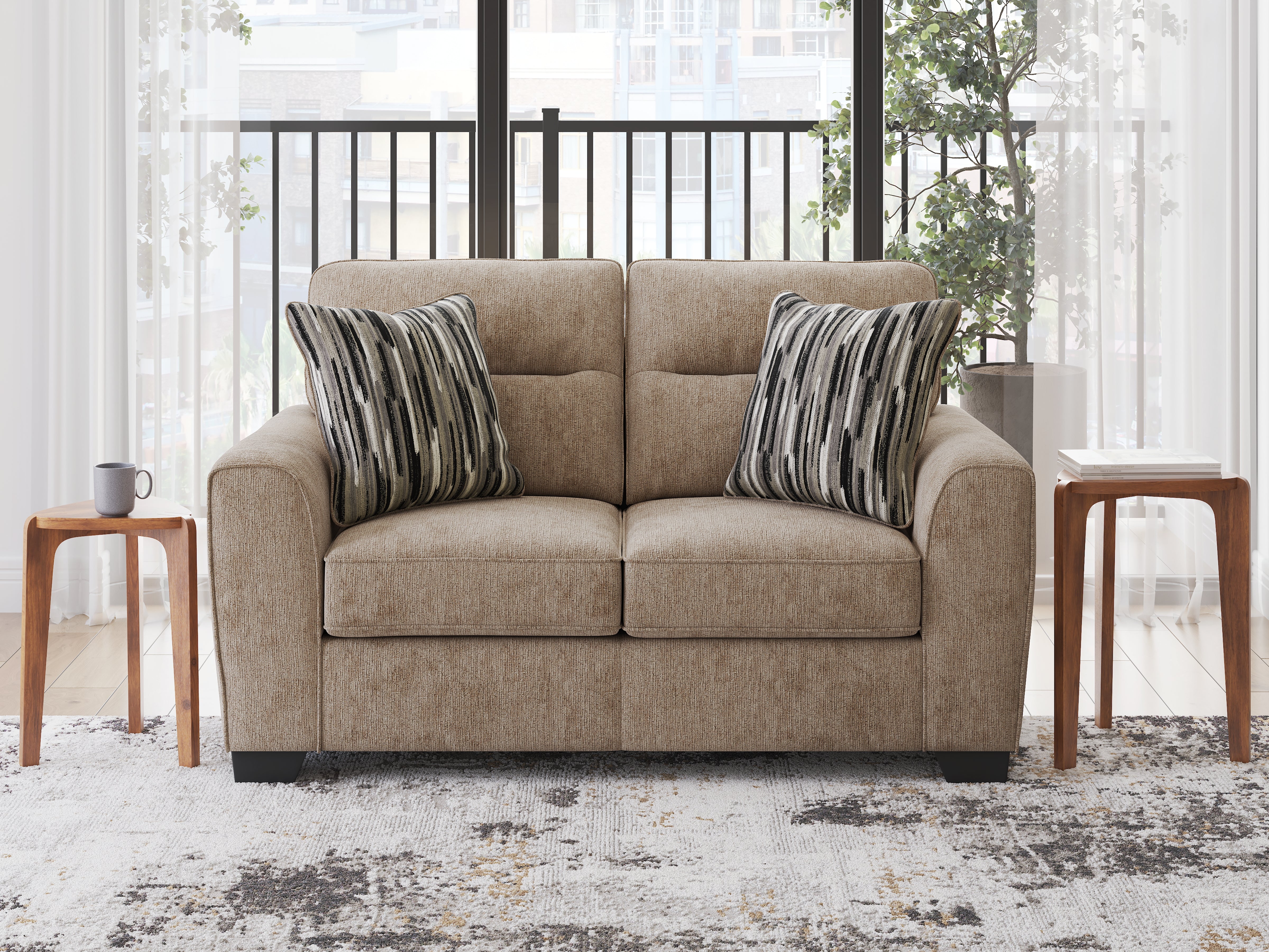 Floridian Furniture - Ashley Furniture - Olten Living Room - Loveseat / Mocha - 3130435