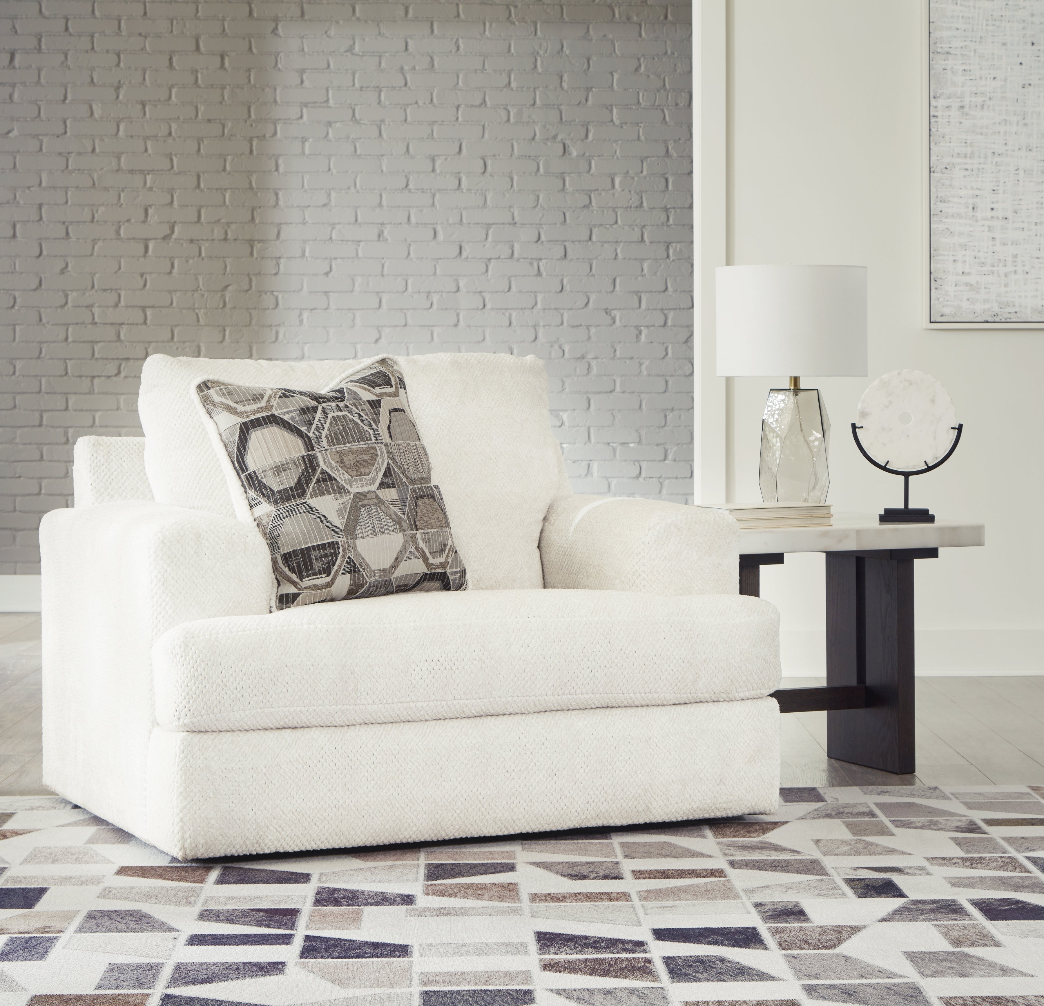 Floridian Furniture - Ashley Furniture - Karinne Living Room - Chair and a Half / Linen - 3140323