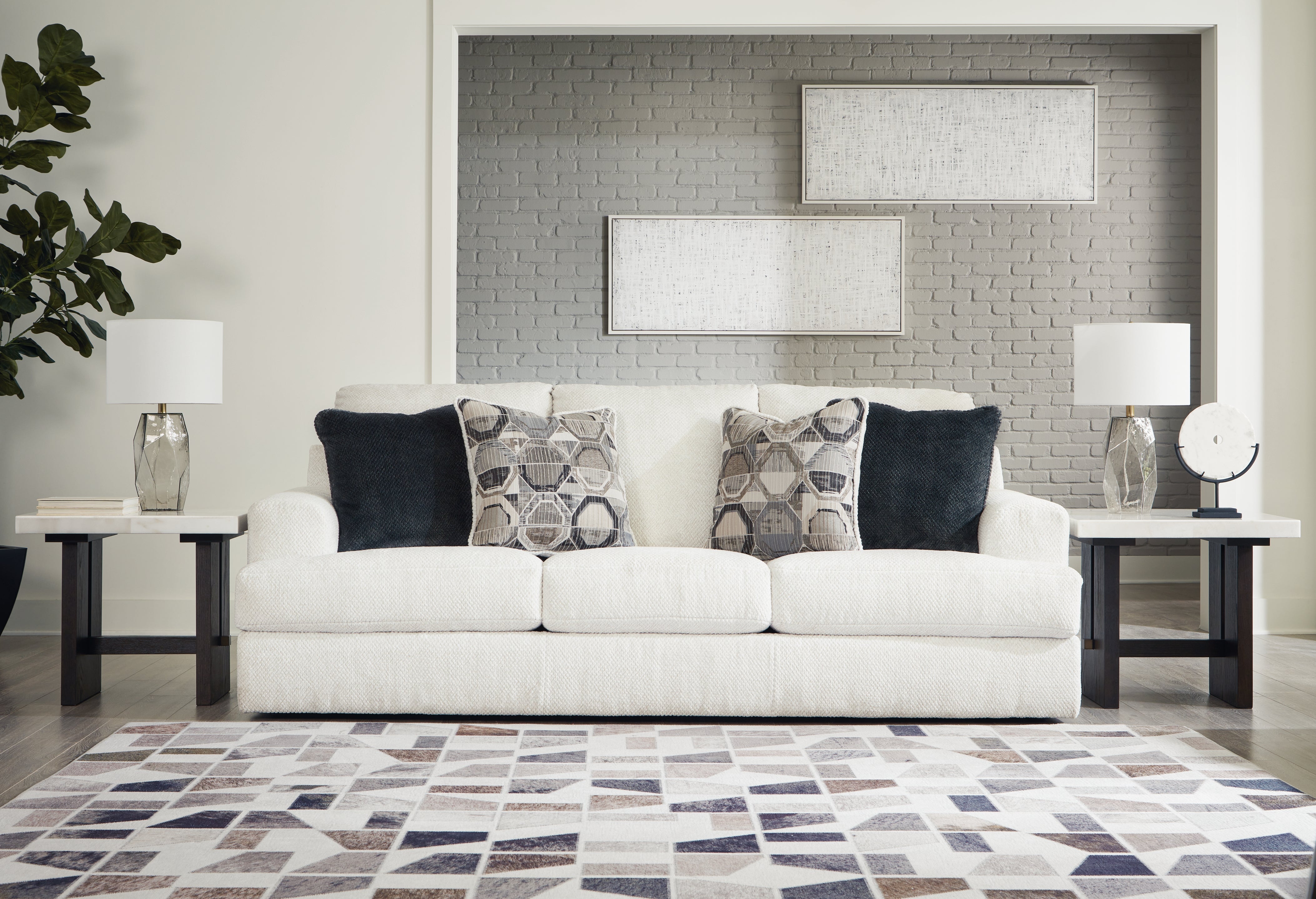 Floridian Furniture - Ashley Furniture - Karinne Living Room - Sofa / Linen - 3140338