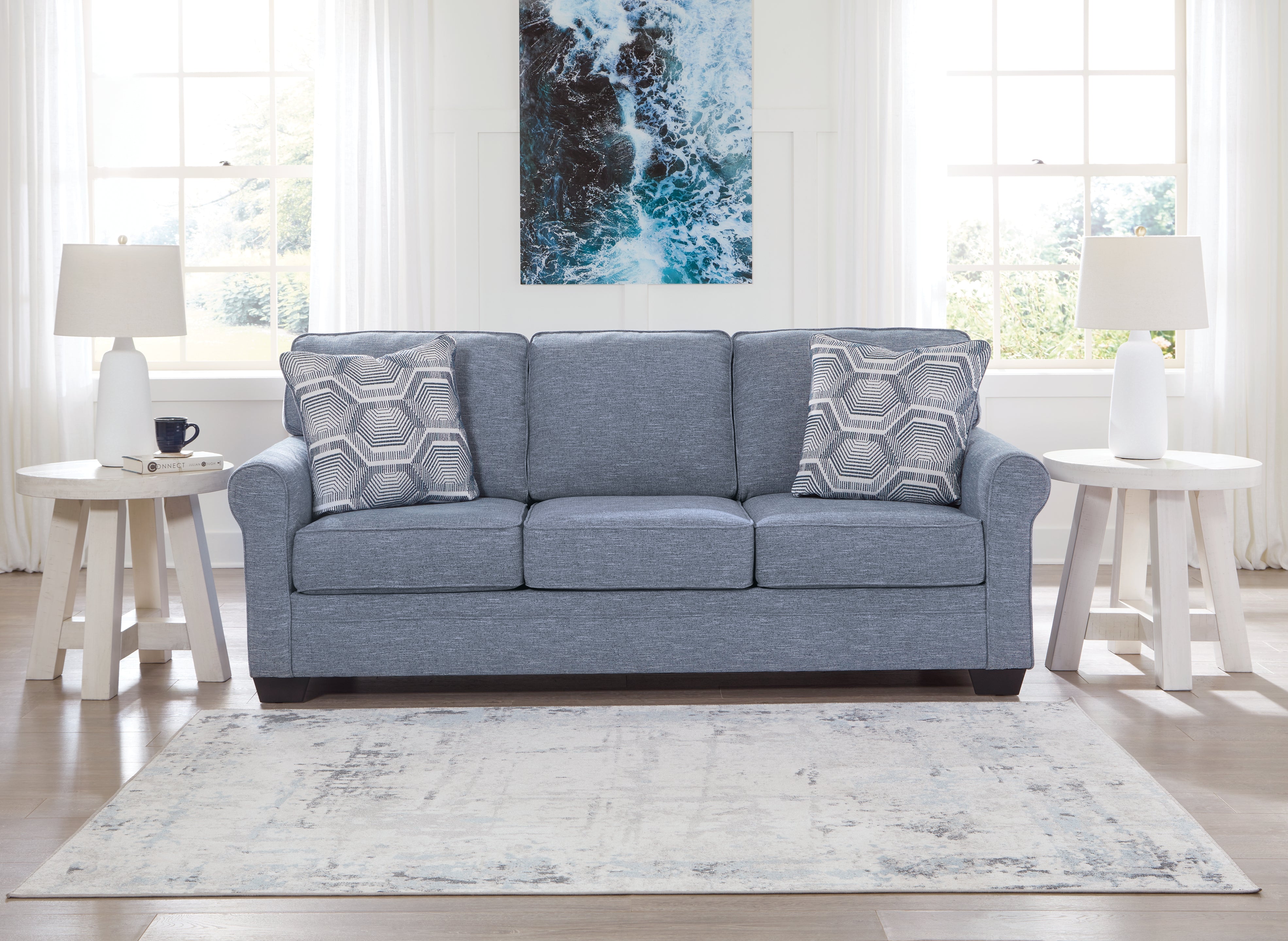 Floridian Furniture - Ashley Furniture - Carissa Manor Living Room - Sofa / Denim - 3260438
