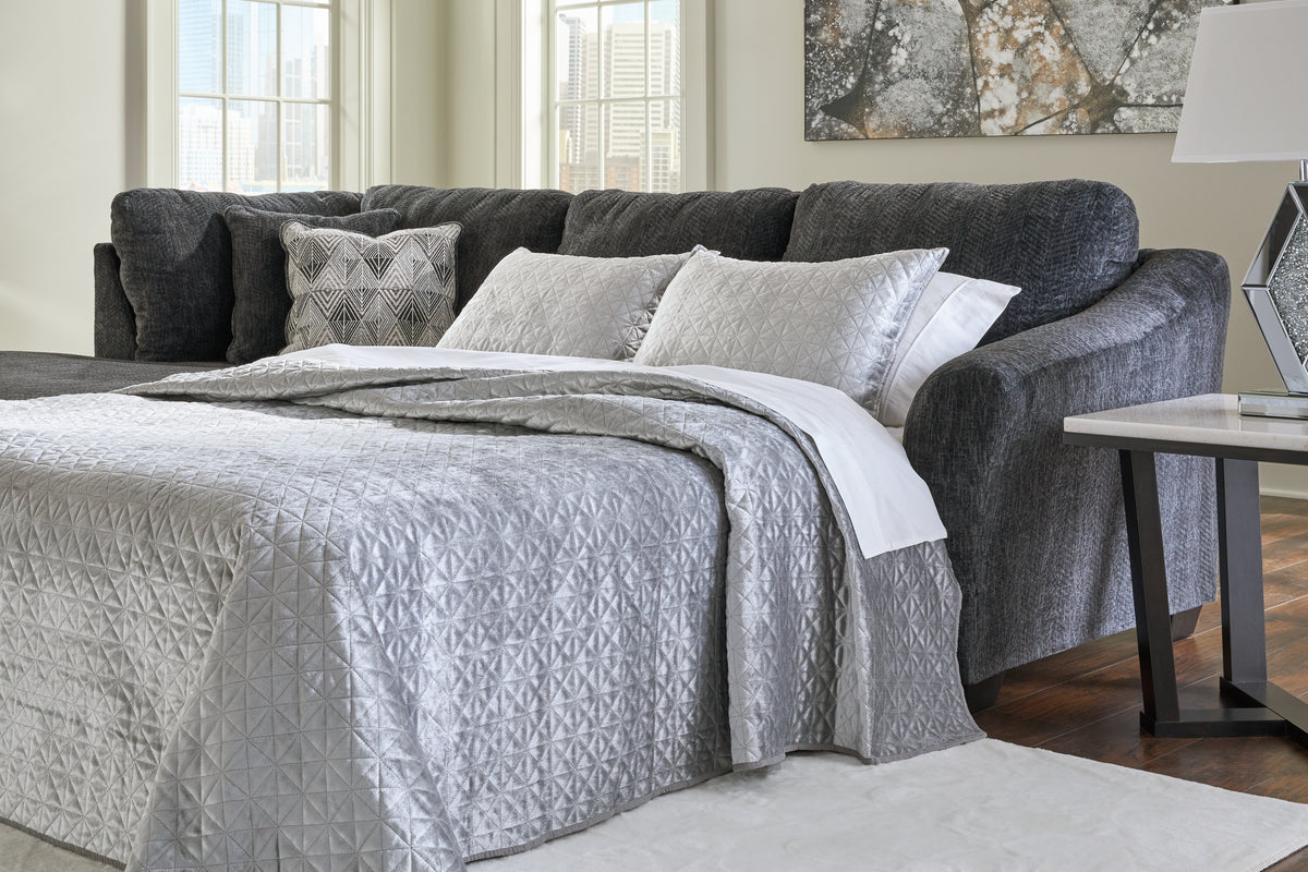 Floridian Furniture - Ashley Furniture - Biddeford Sectional - RAF 2-Piece Sectional with Chaise / Shadow - 35504S1