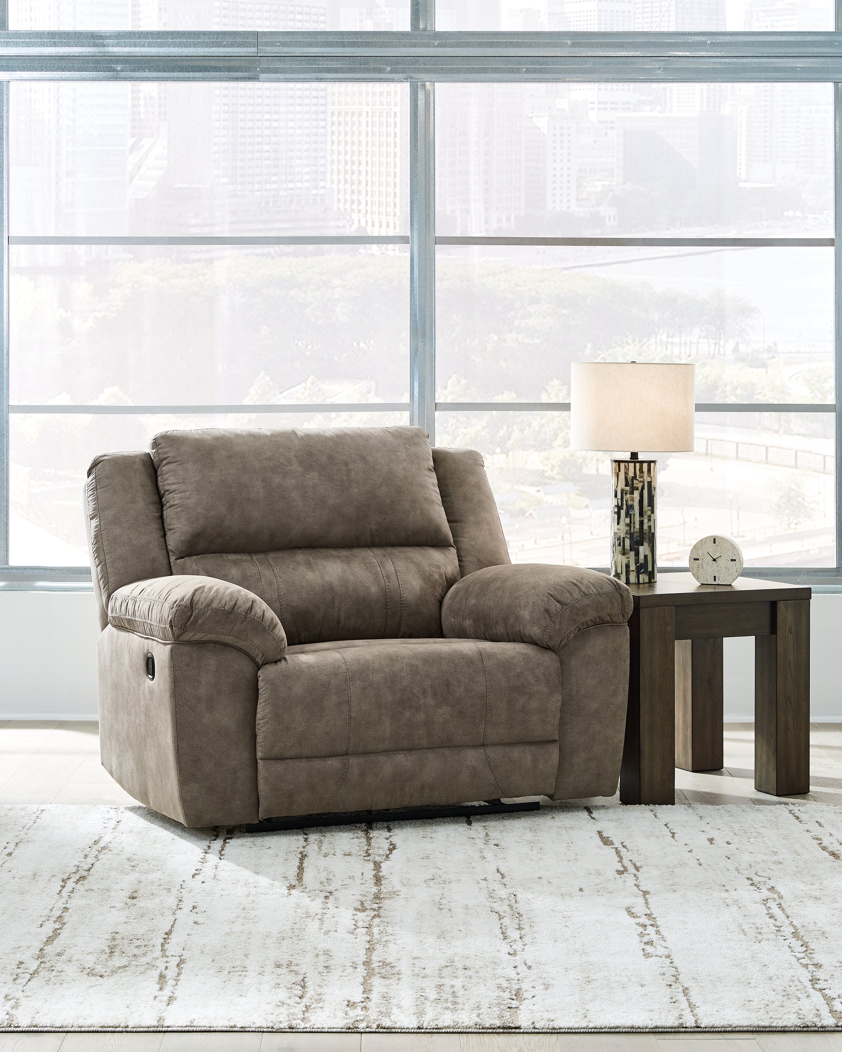 Floridian Furniture - Ashley Furniture - Laresview Living Room - Zero Wall Wide Seat Recliner / Fossil - 3720352