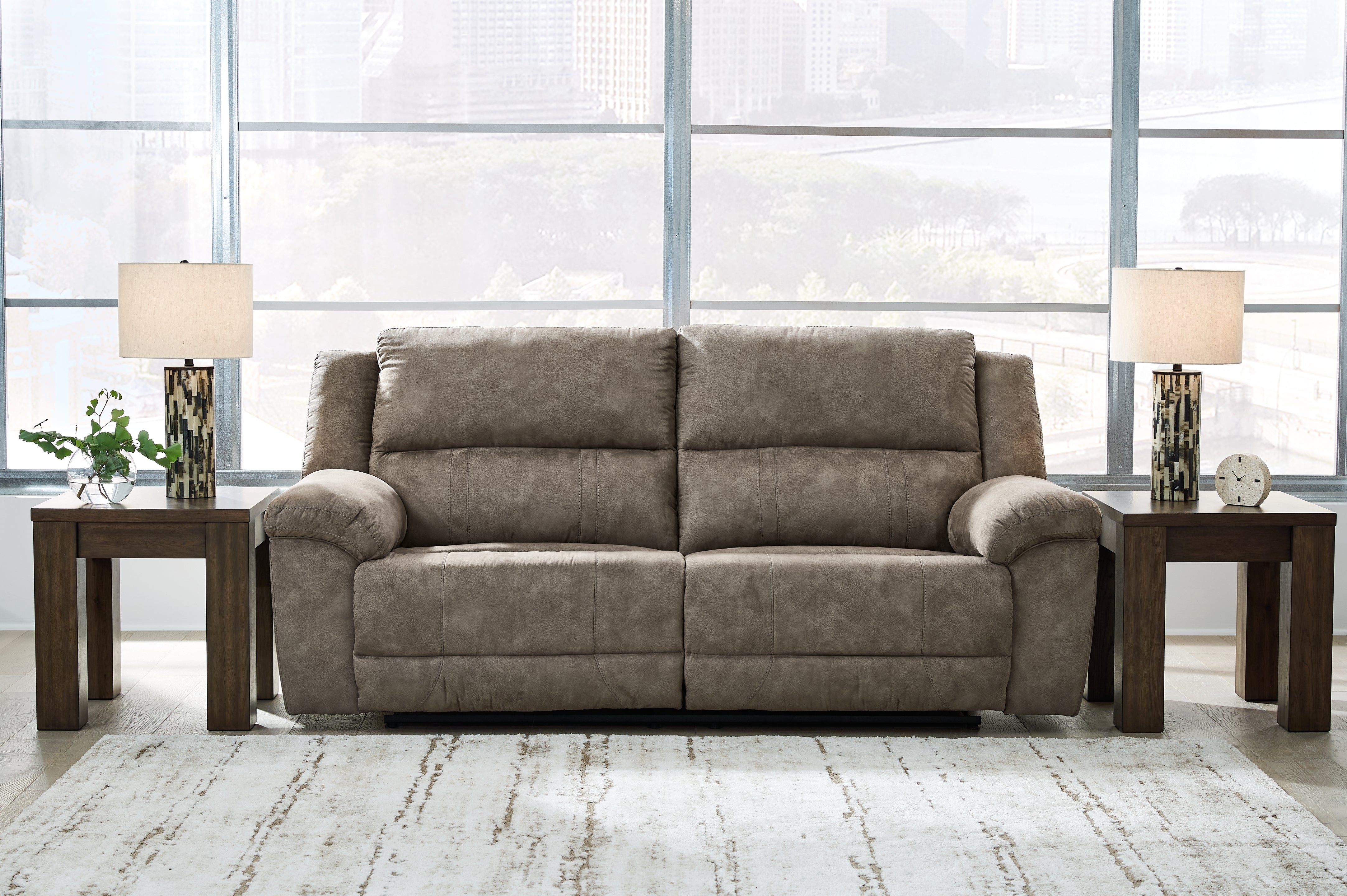 Floridian Furniture - Ashley Furniture - Laresview Living Room - 2 Seat Reclining Sofa / Fossil - 3720381