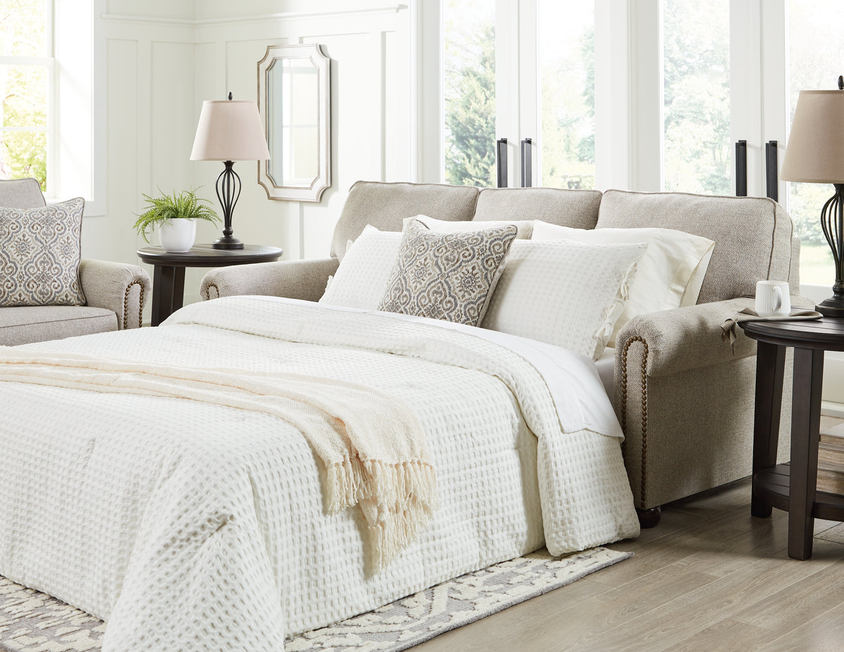 Floridian Furniture - Ashley Furniture - Gaelon Living Room - Queen Sofa Sleeper / Dune - 3730739