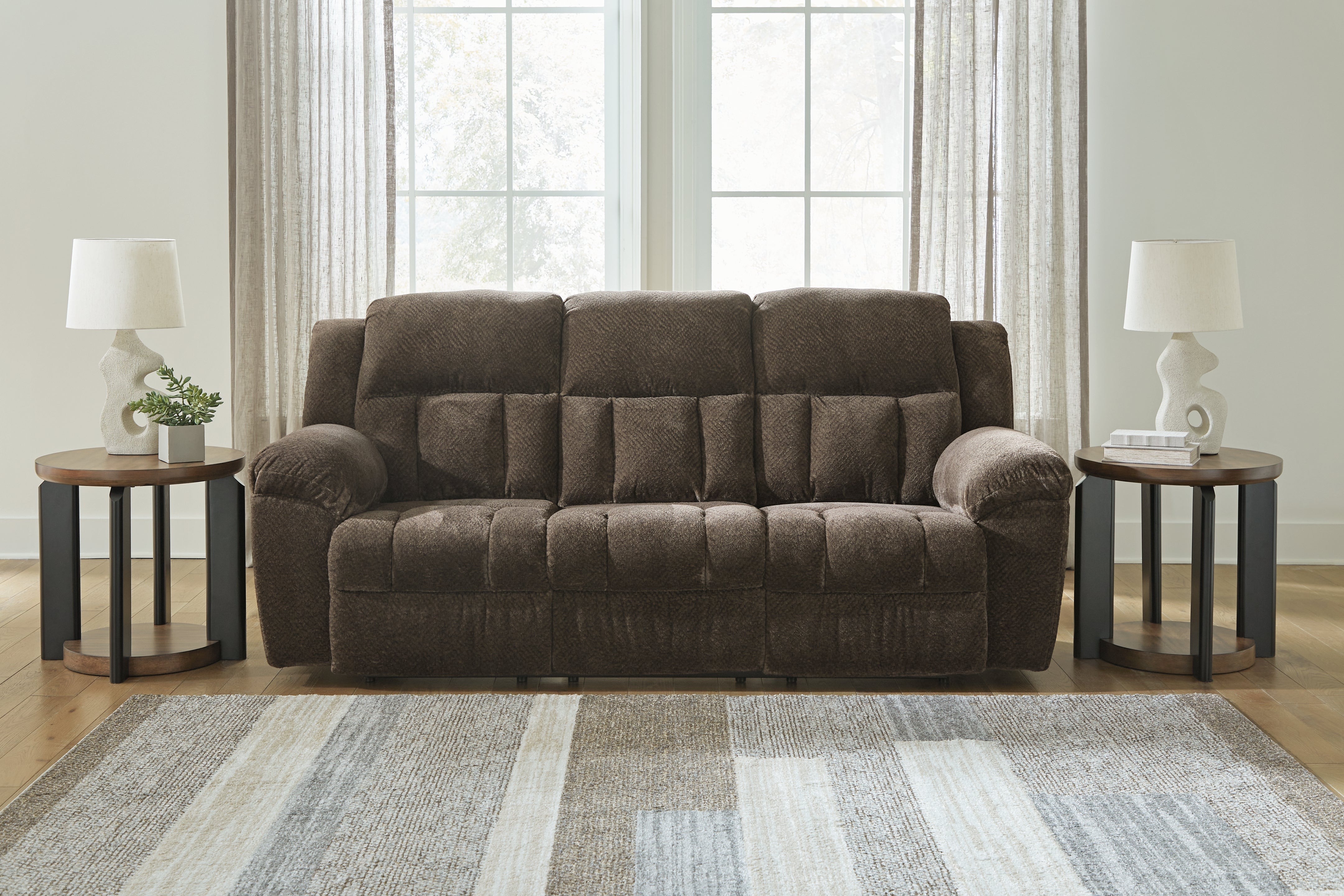 Floridian Furniture - Ashley Furniture - Frohn Living Room - Reclining Sofa / Chocolate - 3740788