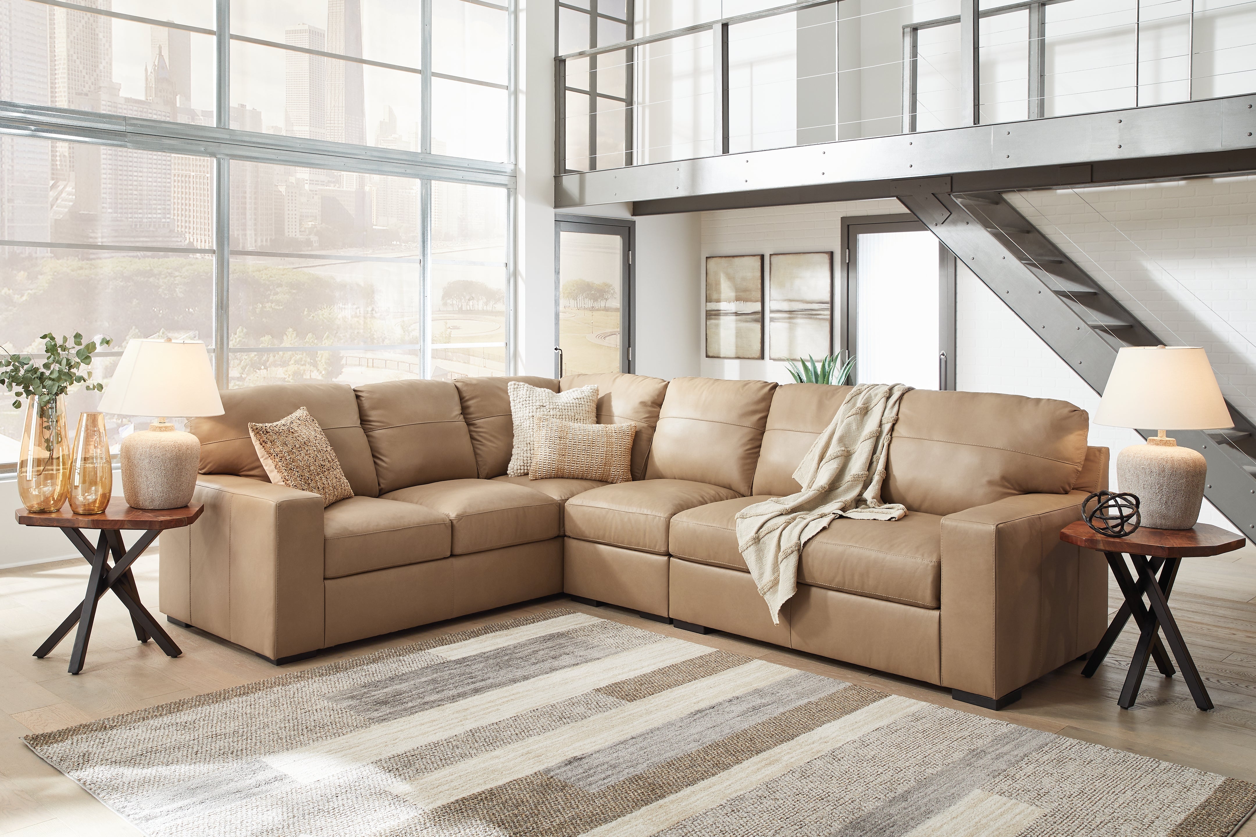 Floridian Furniture - Ashley Furniture - Bandon Sectional - LAF 3-Piece Sectional / Toffee - 38006S3