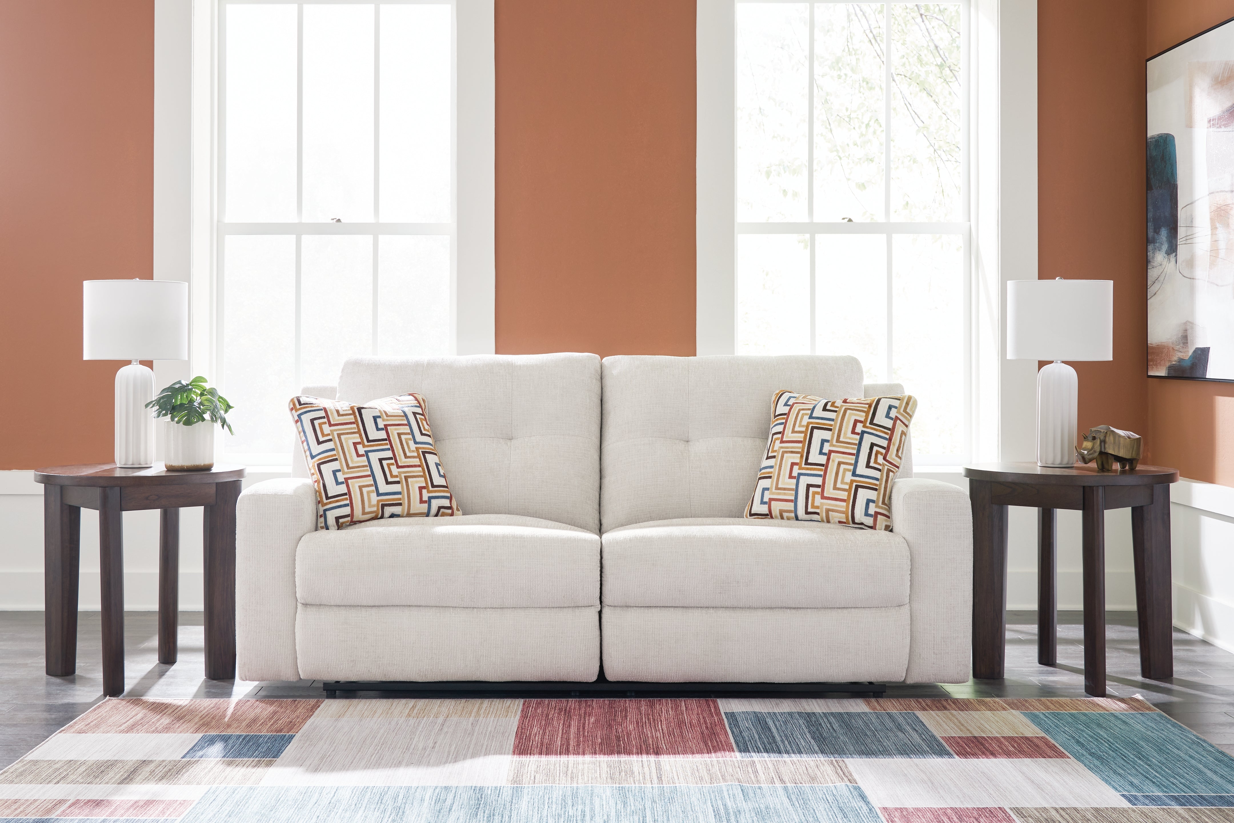 Floridian Furniture - Ashley Furniture - Danum Living Room - 2 Seat Reclining Sofa / Stone - 3880581