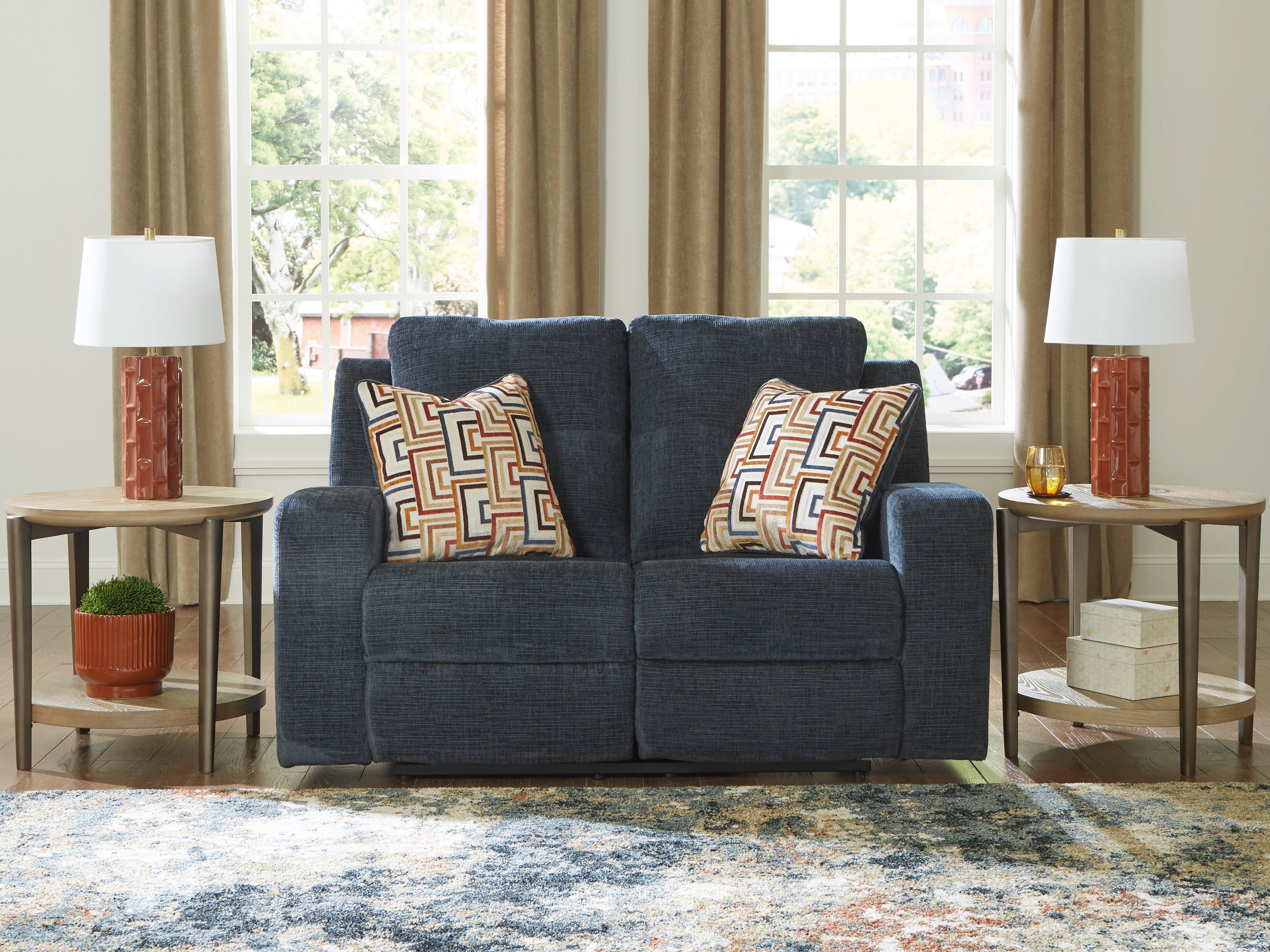 Floridian Furniture - Ashley Furniture - Danum Living Room - Reclining Loveseat / Ink - 3880686