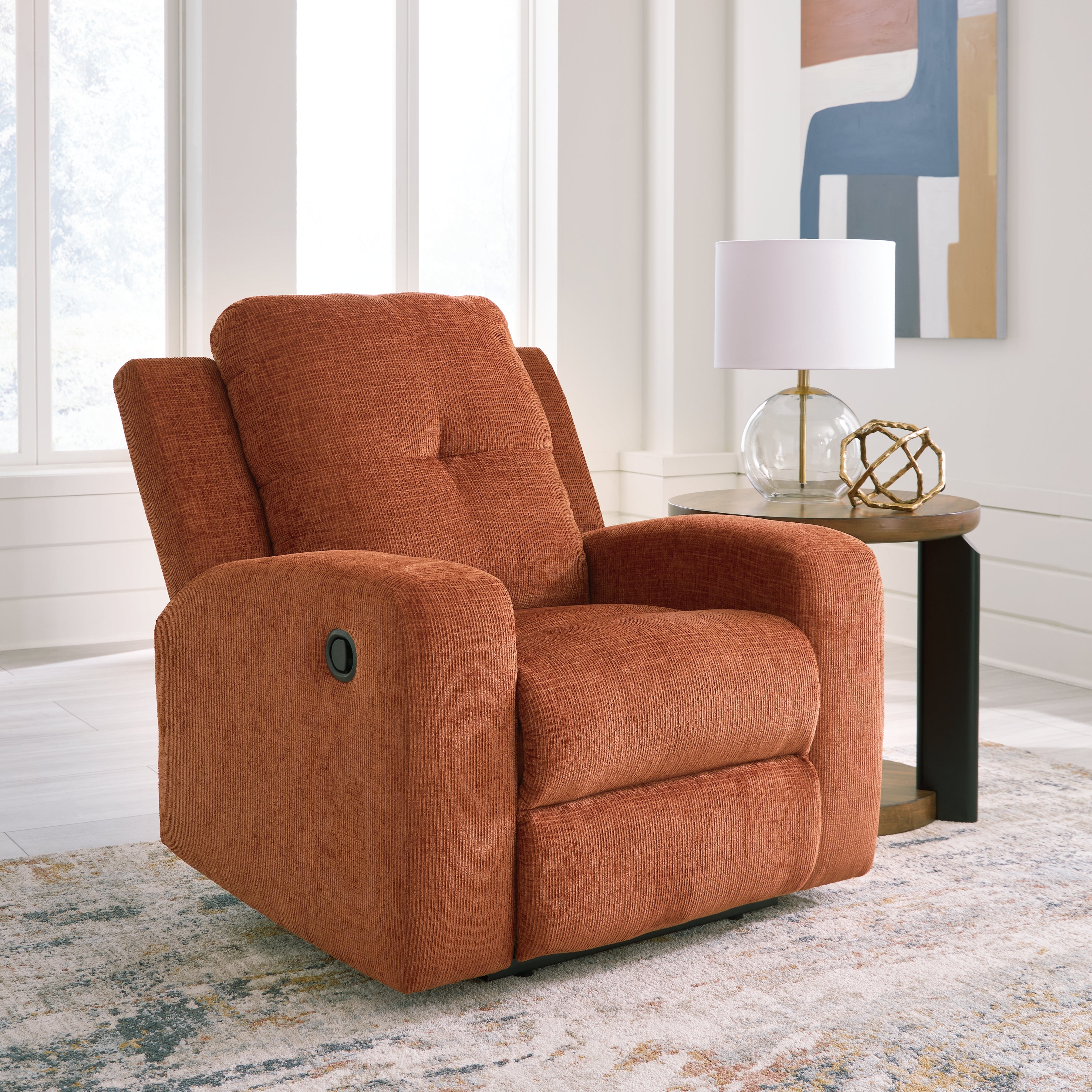 Floridian Furniture - Ashley Furniture - Danum Living Room - Zero Wall Recliner / Spice - 3880729