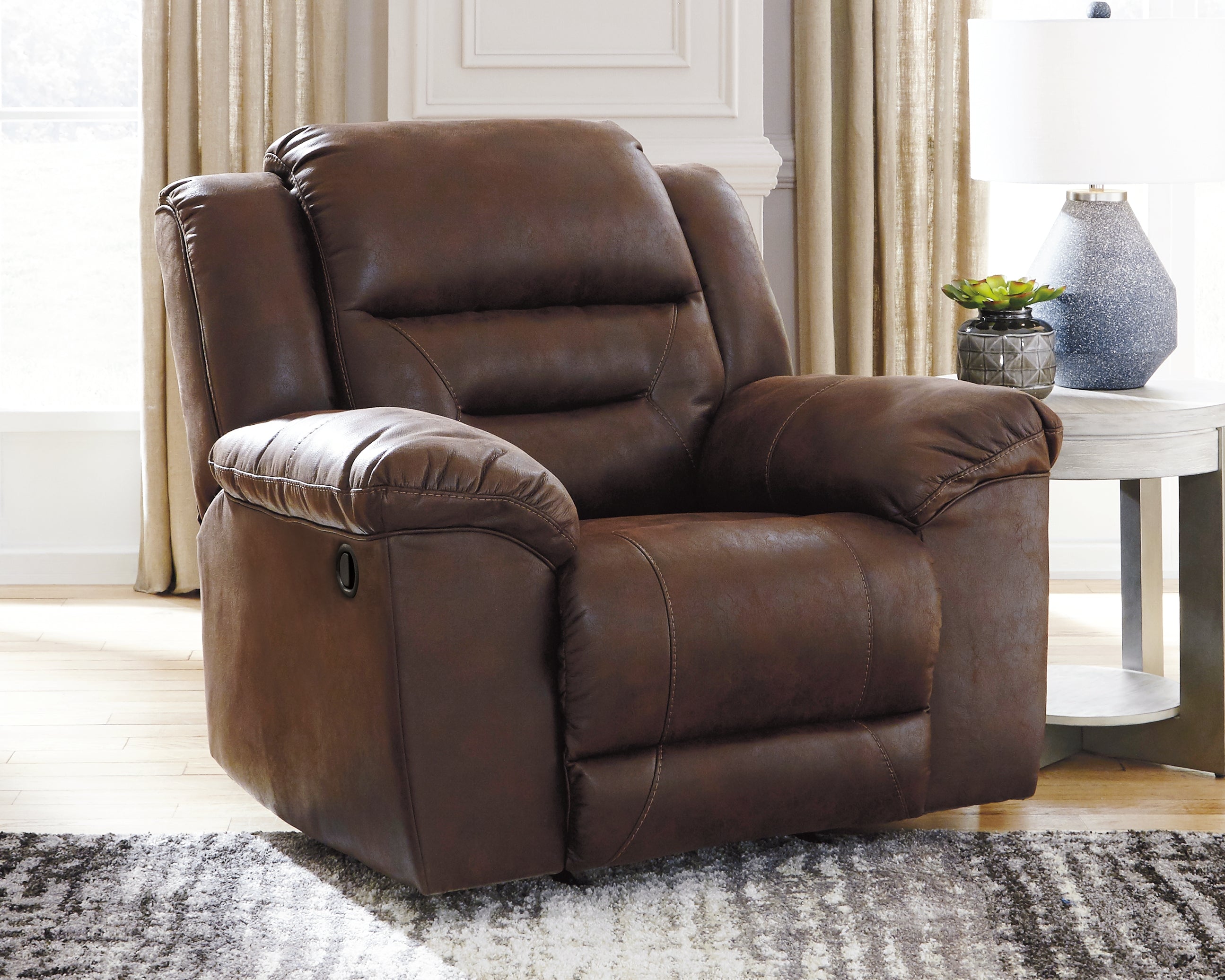 Floridian Furniture - Ashley Furniture - Stoneland Living Room - Rocker Recliner / Chocolate - 3990425