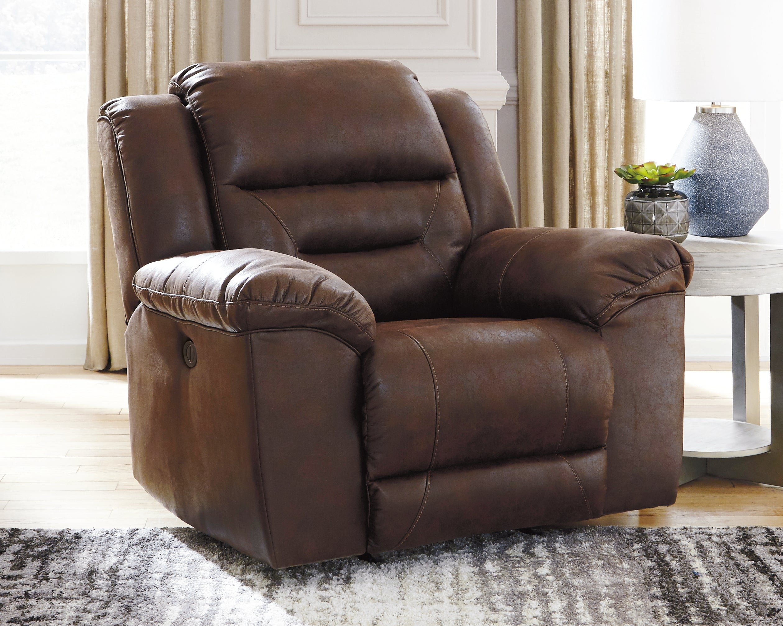 Floridian Furniture - Ashley Furniture - Stoneland Living Room - Power Rocker Recliner / Chocolate - 3990498
