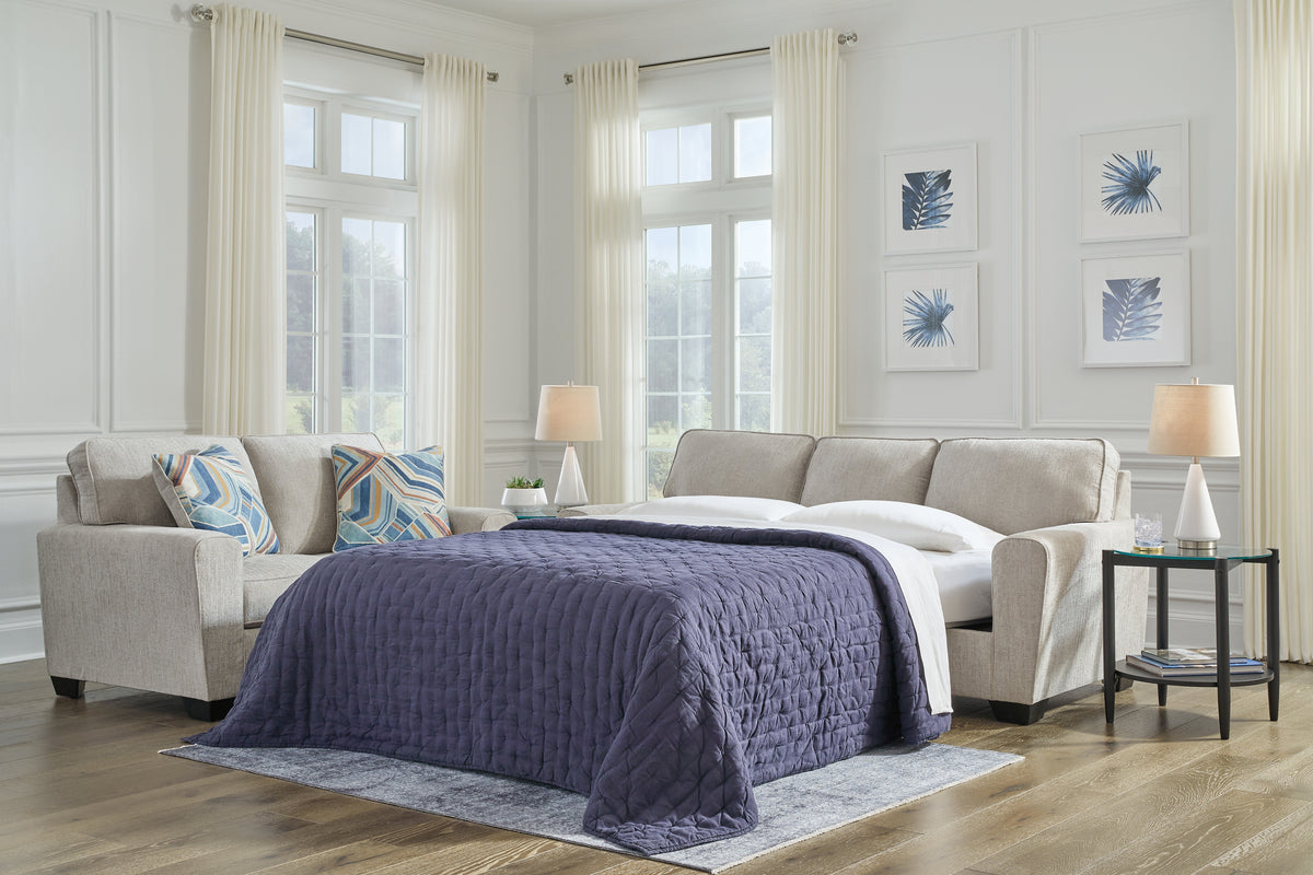 Floridian Furniture - Ashley Furniture - Cashton Living Room - Queen Sofa Sleeper / Ice - 4060639