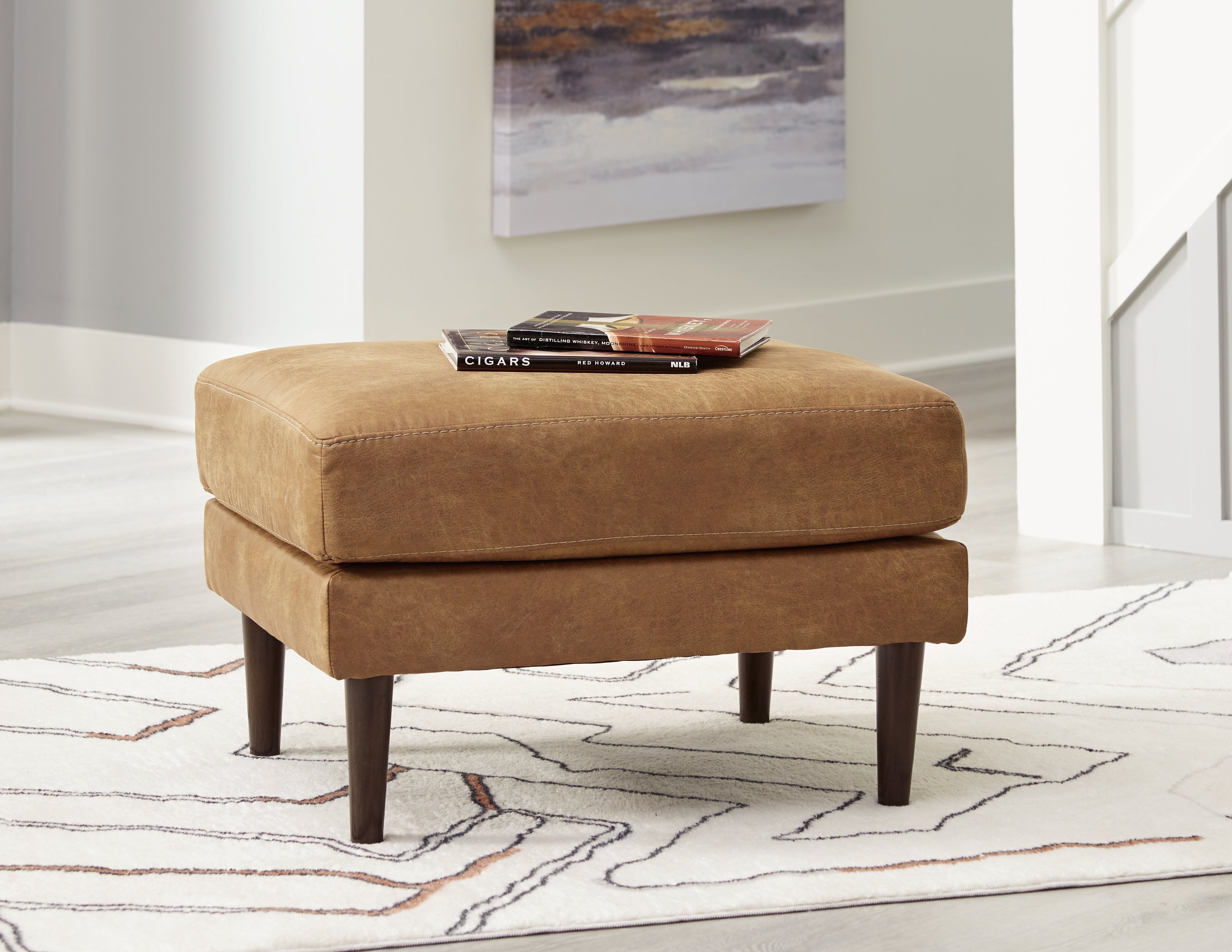 Floridian Furniture - Ashley Furniture - Telora Living Room - Ottoman / Caramel - 4100214