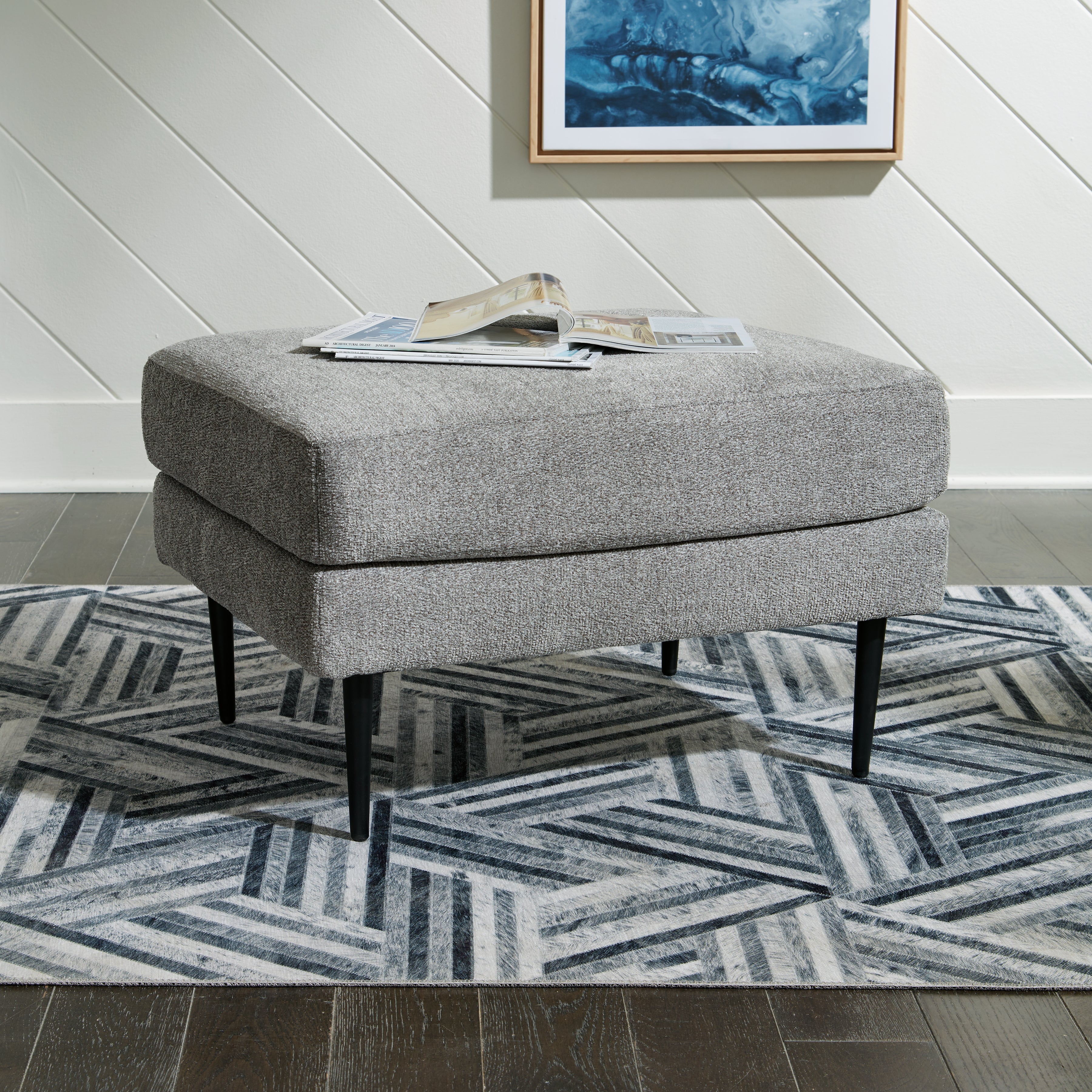 Floridian Furniture - Ashley Furniture - Hazela Living Room - Ottoman / Charcoal - 4110214