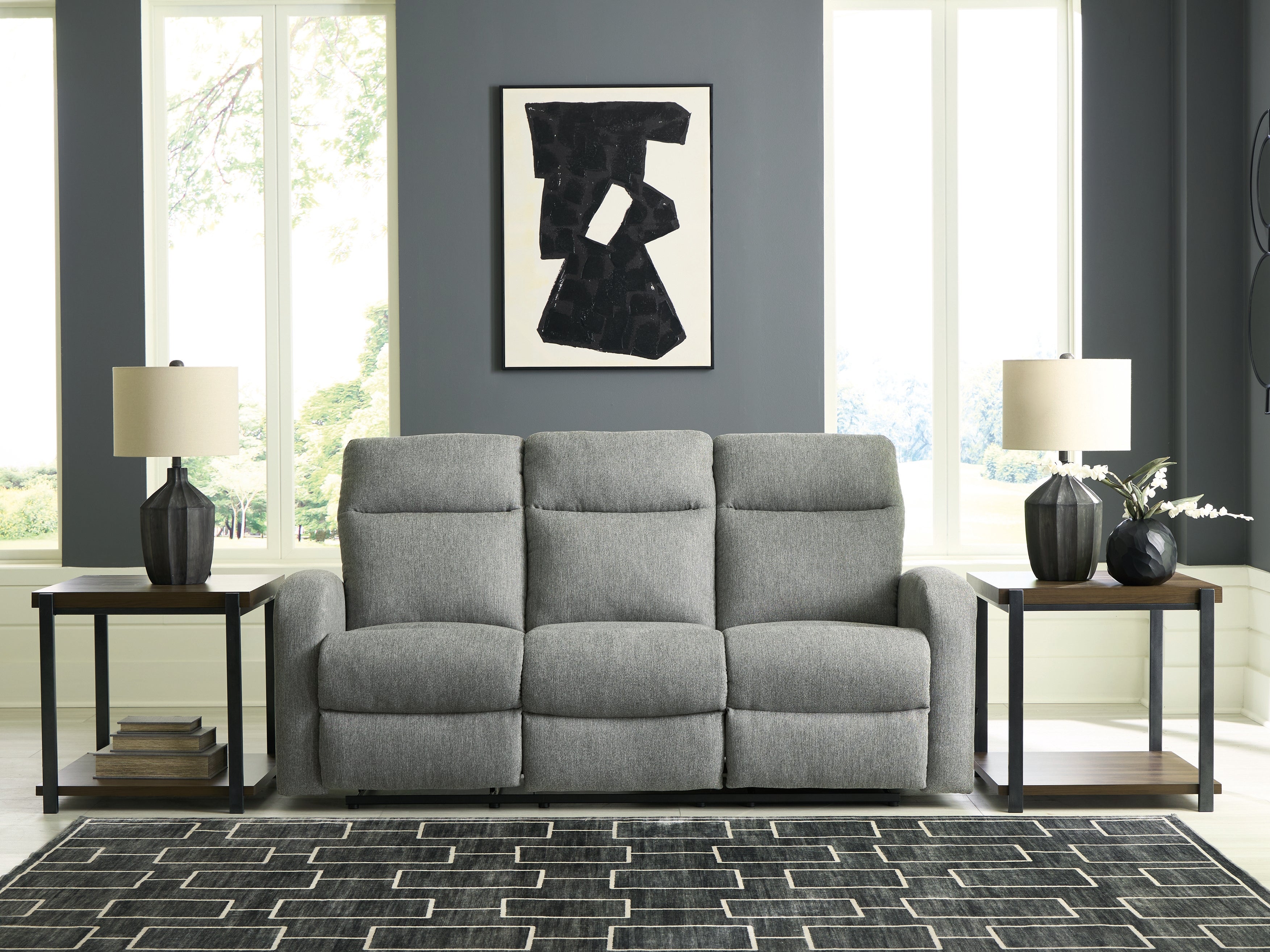 Floridian Furniture - Ashley Furniture - Gauntlet Living Room - Reclining Sofa / Sterling - PC4220488