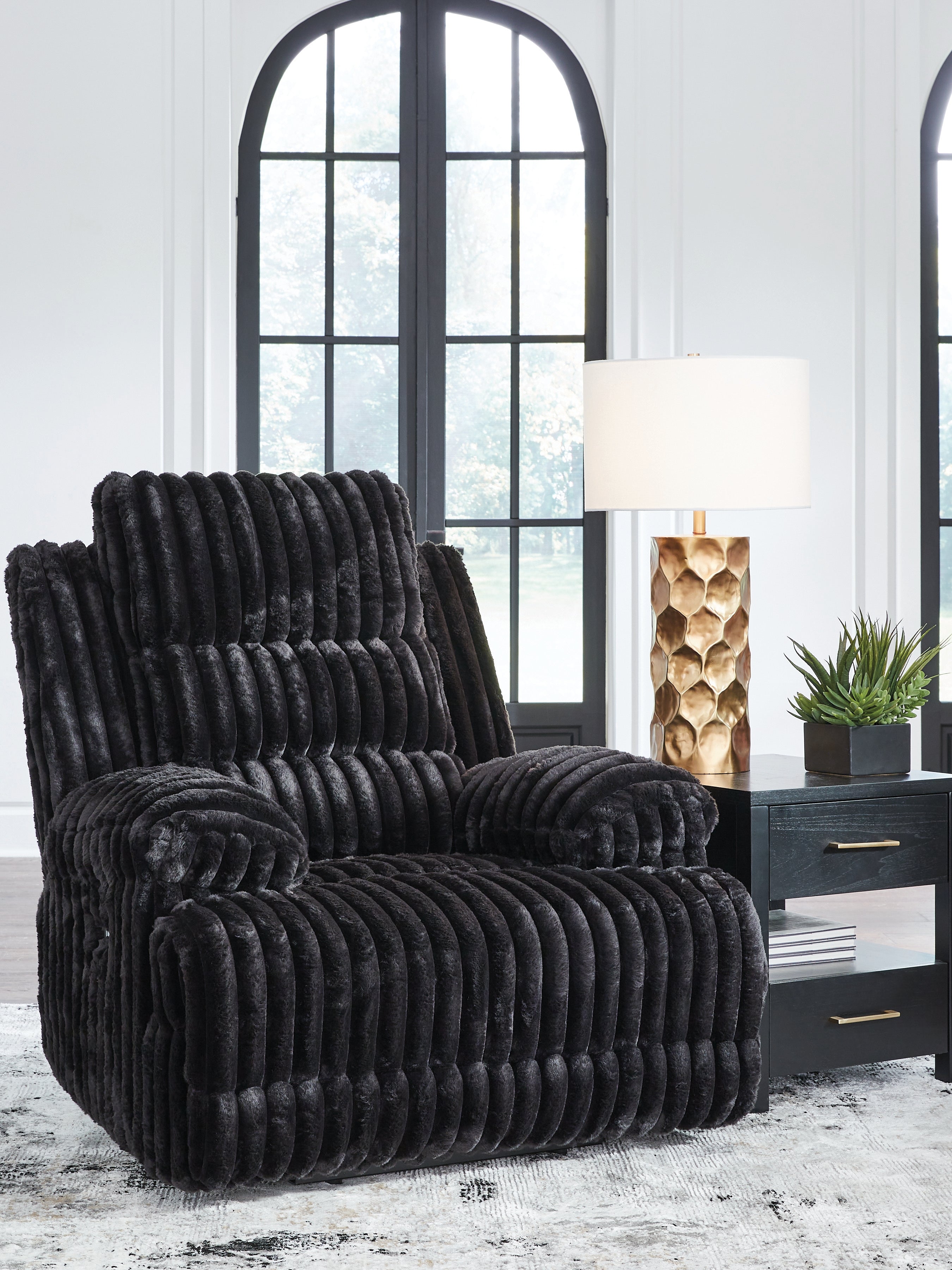 Floridian Furniture - Ashley Furniture - Rhine Falls Living Room - Zero Wall Power Recliner / Onyx - PC4280506