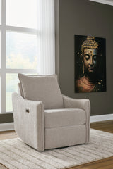 Floridian Furniture - Ashley Furniture - McBurg Living Room - Swivel Power Recliner / Taupe - 4480228