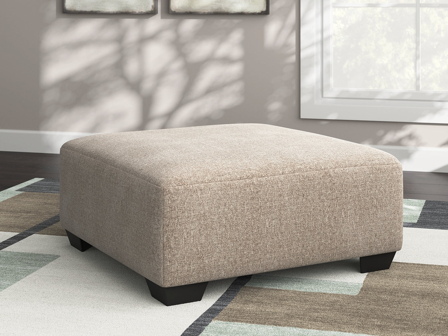 Floridian Furniture - Ashley Furniture - Newellen Living Room - Oversized Accent Ottoman / Hemp - 4840408