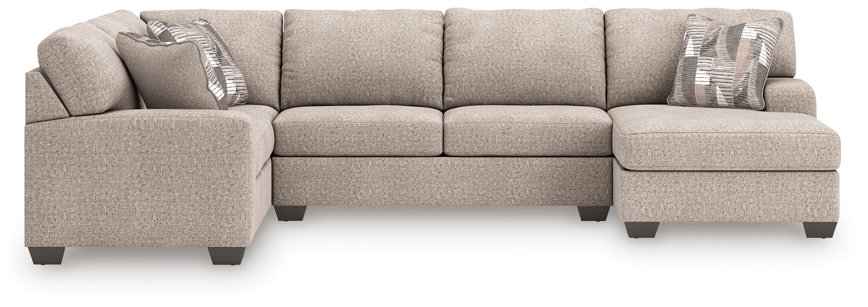 Floridian Furniture - Ashley Furniture - Newellen Sectional - LAF 3-Piece Sectional with Chaise / Hemp - 48404S6