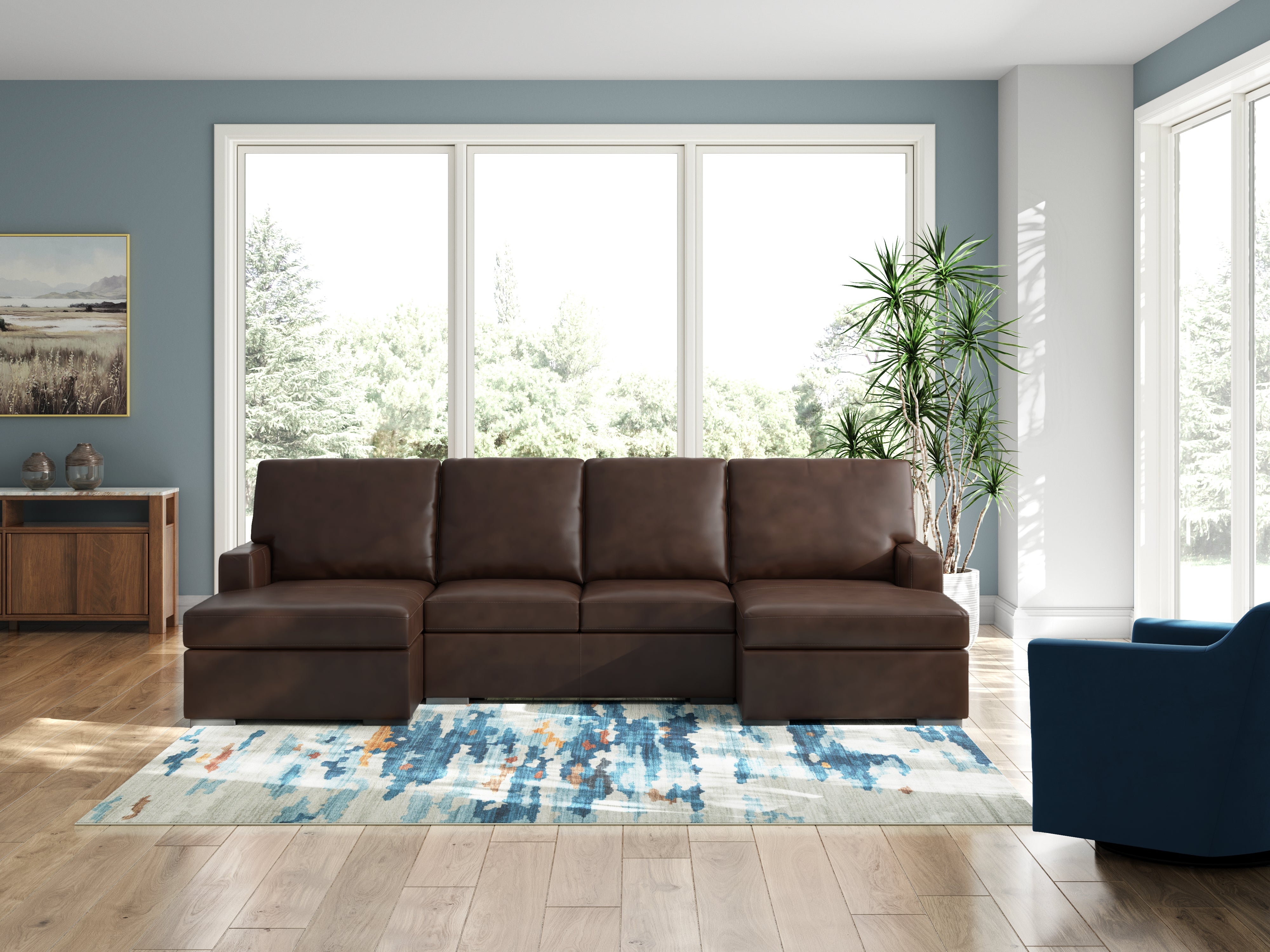 Floridian Furniture - Ashley Furniture - McDowlan Sectional - RAF 3-Piece Sectional with Double Chaise / Coffee - PC48504S3