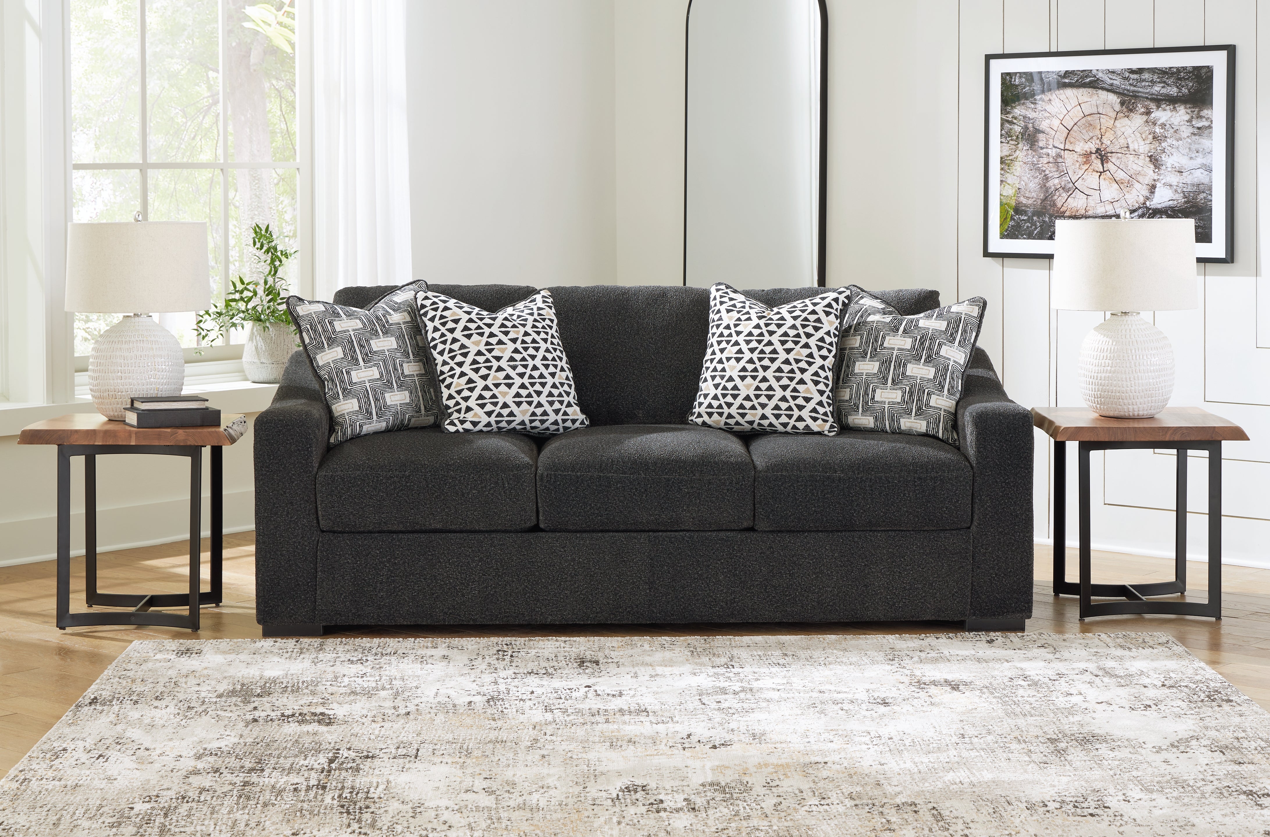 Floridian Furniture - Ashley Furniture - Wryenlynn Living Room - Sofa / Onyx - 4940538
