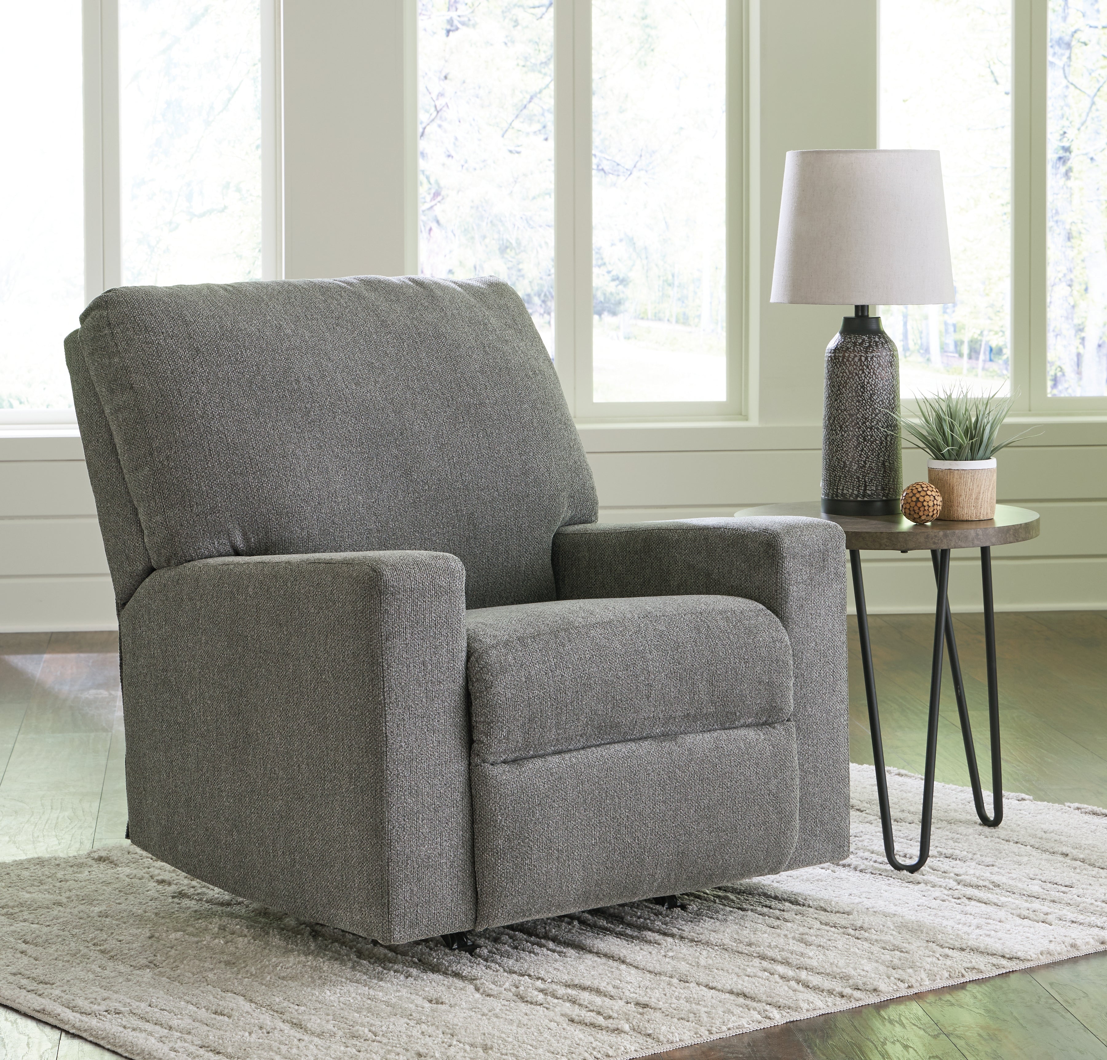 Floridian Furniture - Ashley Furniture - Deltona Living Room - Rocker Recliner / Graphite - 5120525