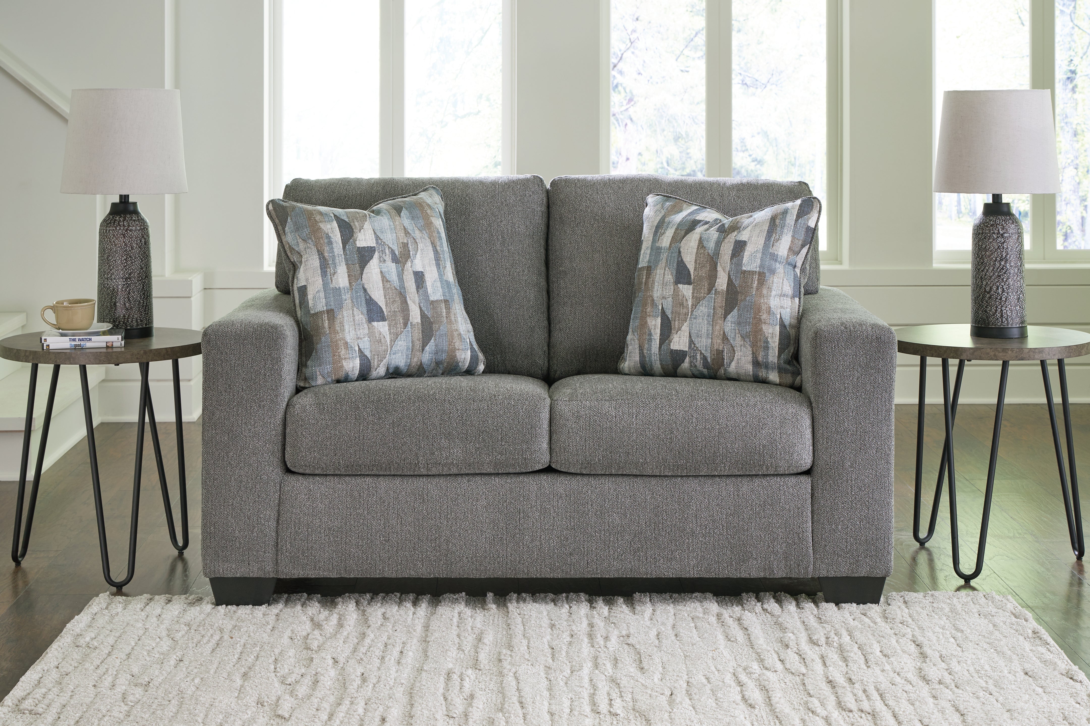 Floridian Furniture - Ashley Furniture - Deltona Living Room - Loveseat / Graphite - 5120535