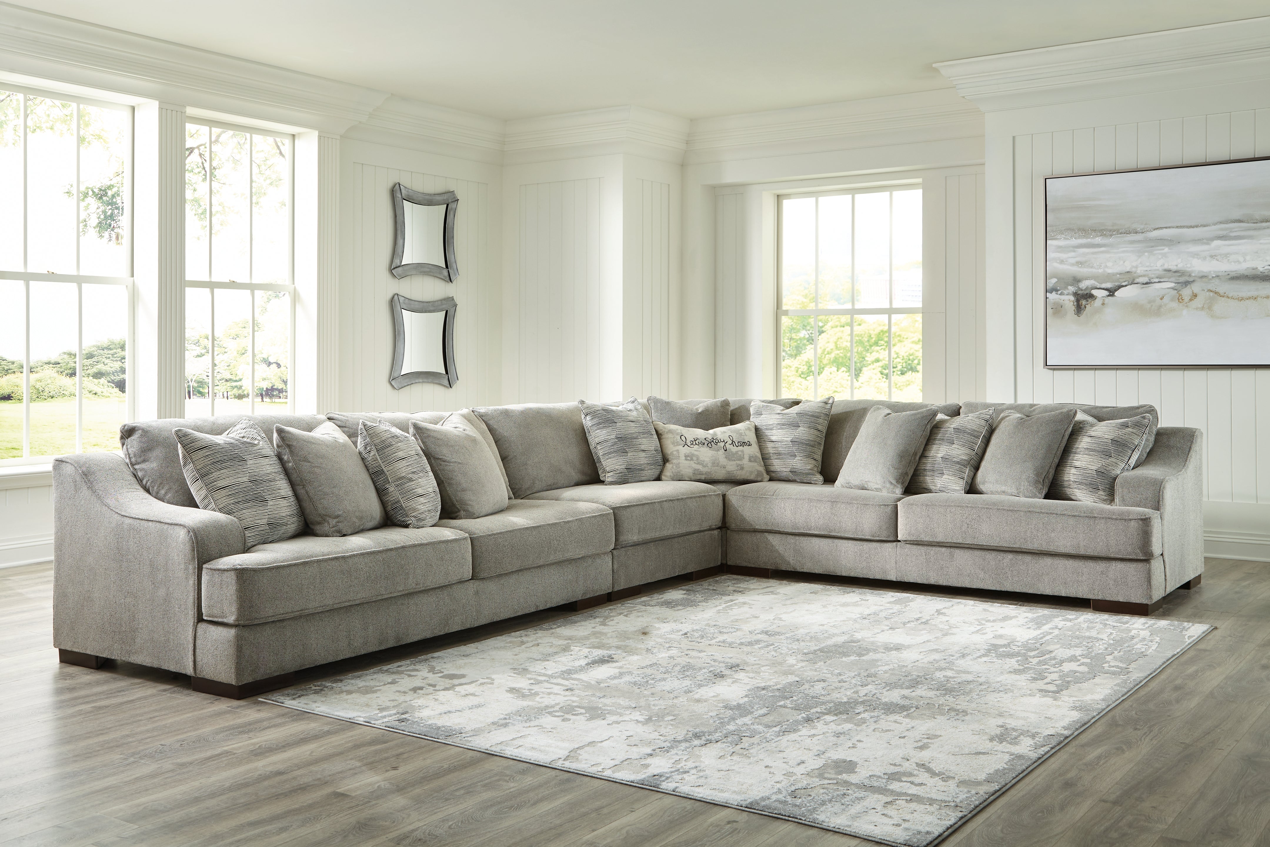 Floridian Furniture - Ashley Furniture - Bayless Sectional - LAF 4-Piece Sectional / Smoke - 52304S2