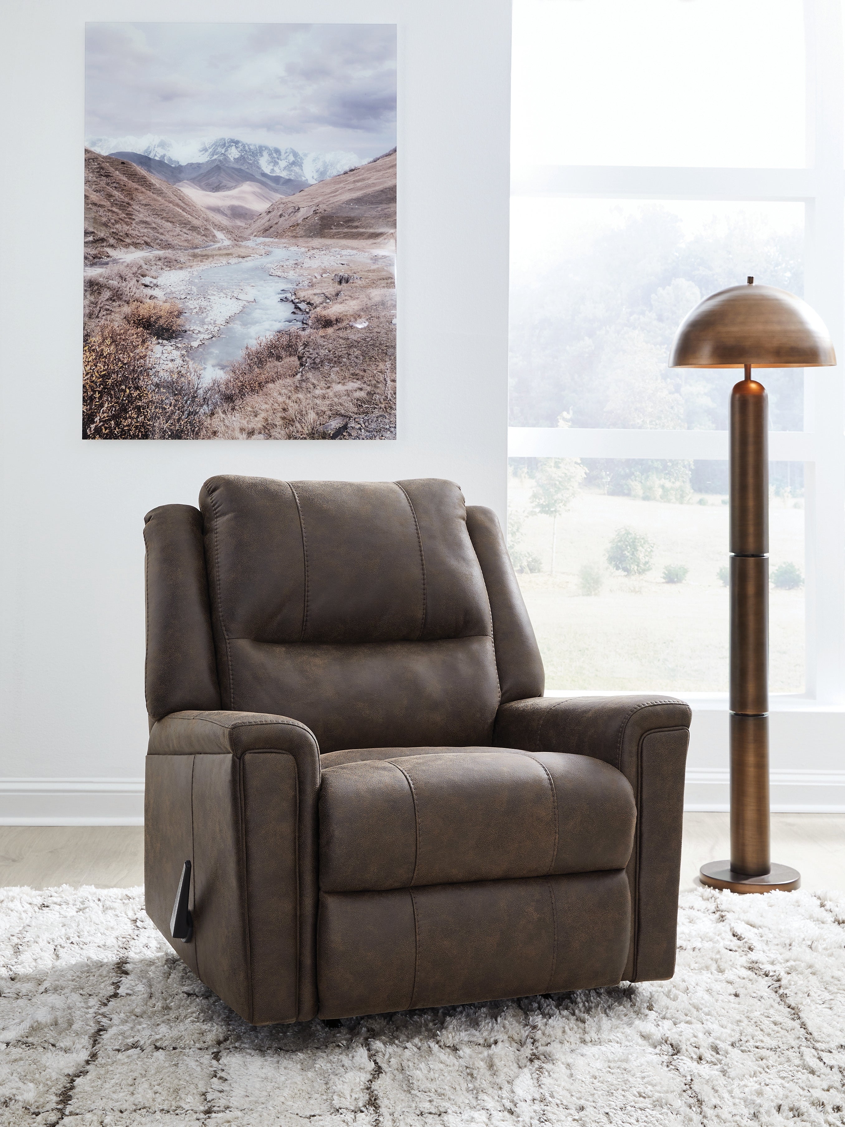Floridian Furniture - Ashley Furniture - Lixtowel Living Room - Rocker Recliner / Walnut - PC5300425