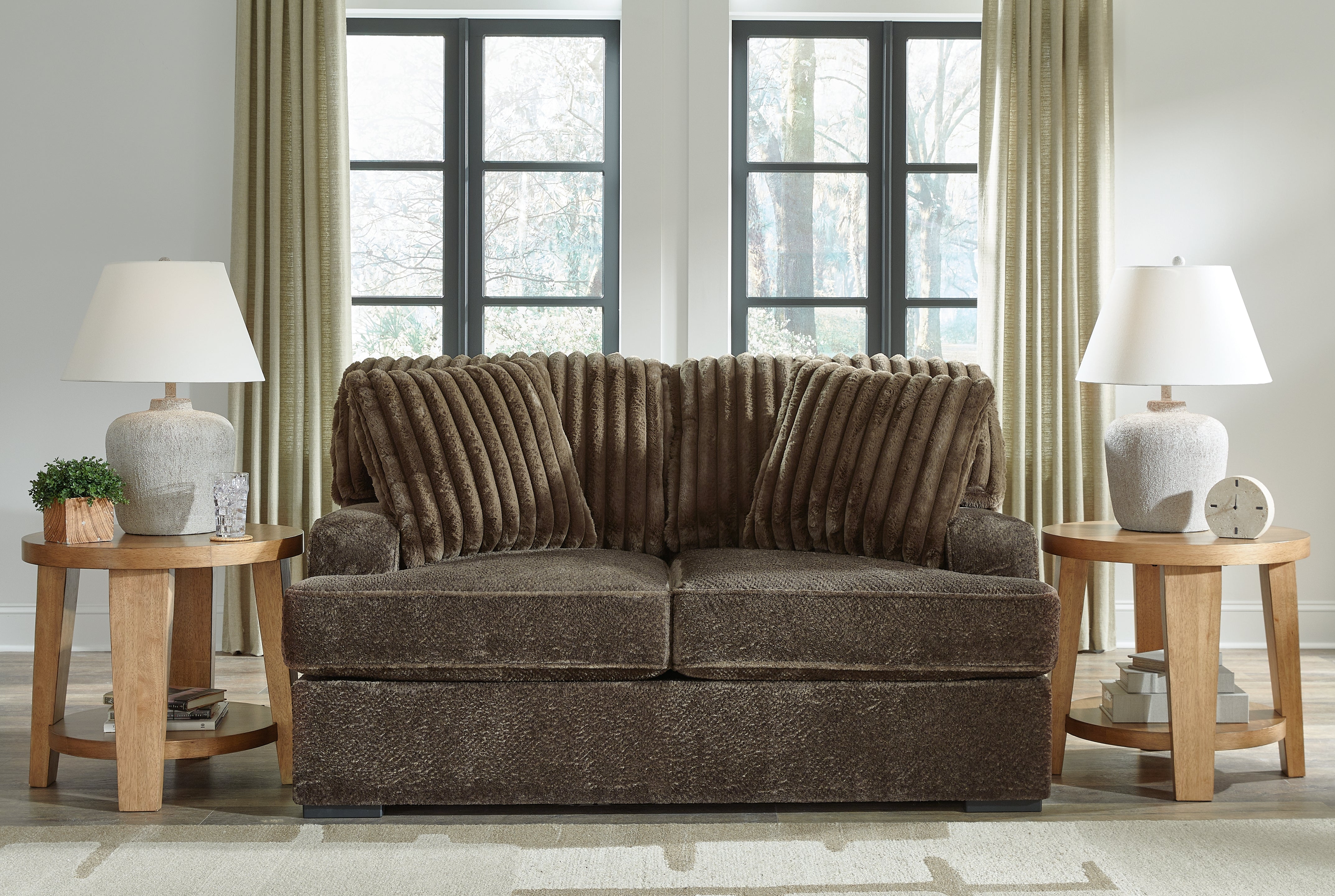 Floridian Furniture - Ashley Furniture - Aylesworth Living Room - Loveseat / Chocolate - 5370235