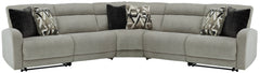 Floridian Furniture - Ashley Furniture - Colleyville Sectional - 7-Piece Power Reclining Sectional with Chaise / Stone - 54405S32