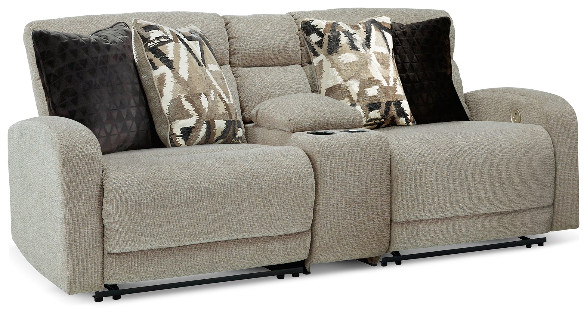 Floridian Furniture - Ashley Furniture - Colleyville Sectional - 3-Piece Power Reclining Sectional / Stone - 54405S1