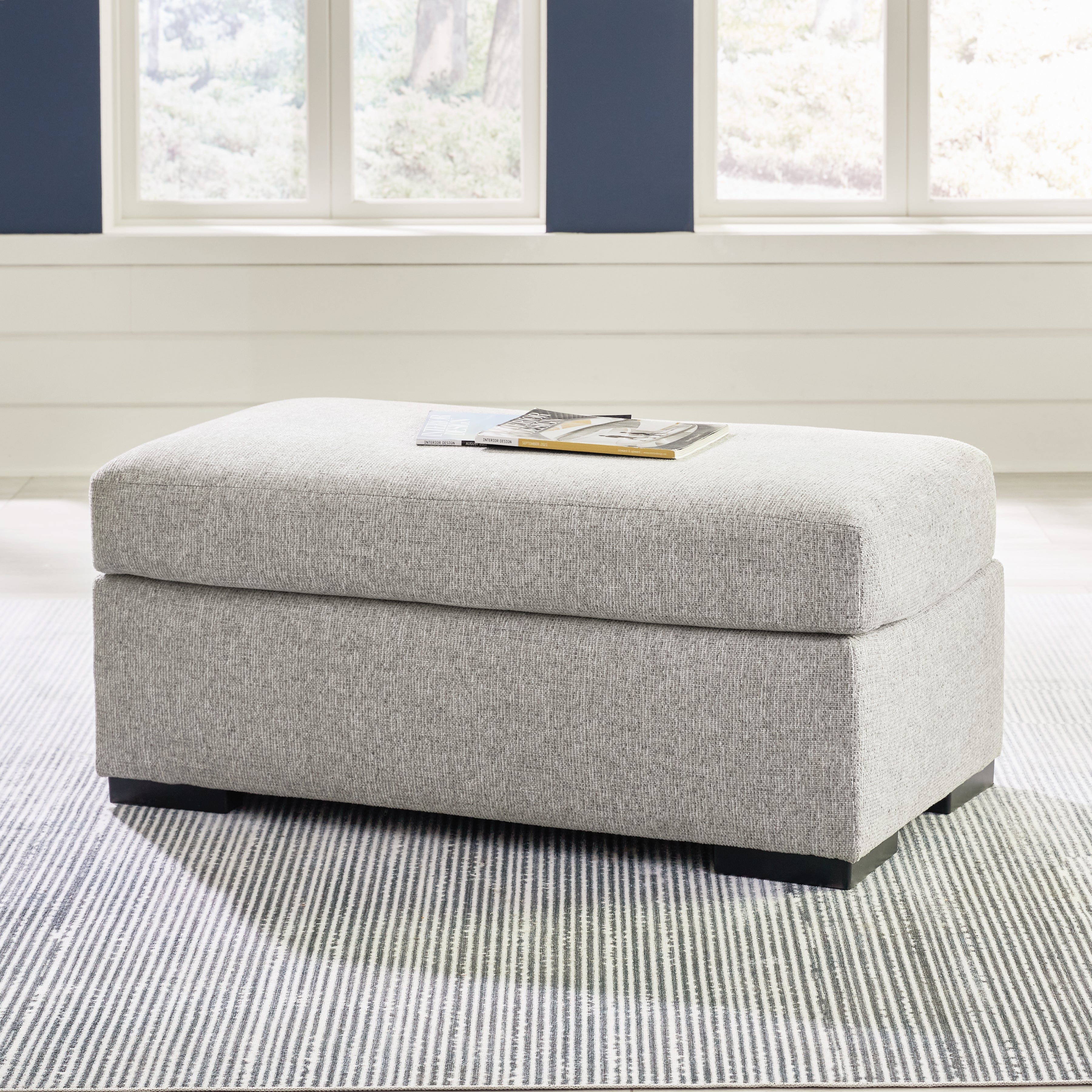 Floridian Furniture - Ashley Furniture - Evansley Living Room - Ottoman / Pewter - 5450314