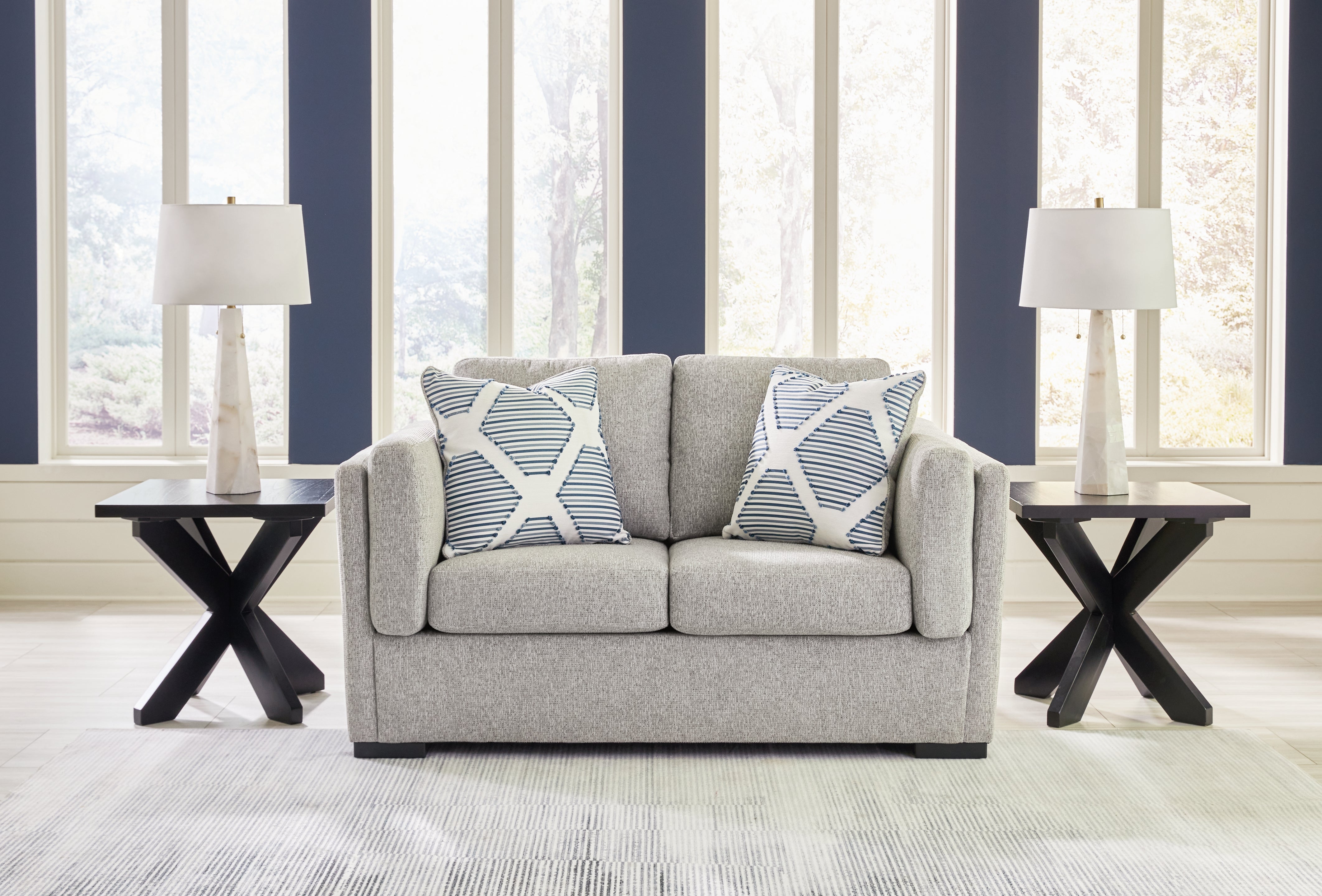 Floridian Furniture - Ashley Furniture - Evansley Living Room - Loveseat / Pewter - 5450335