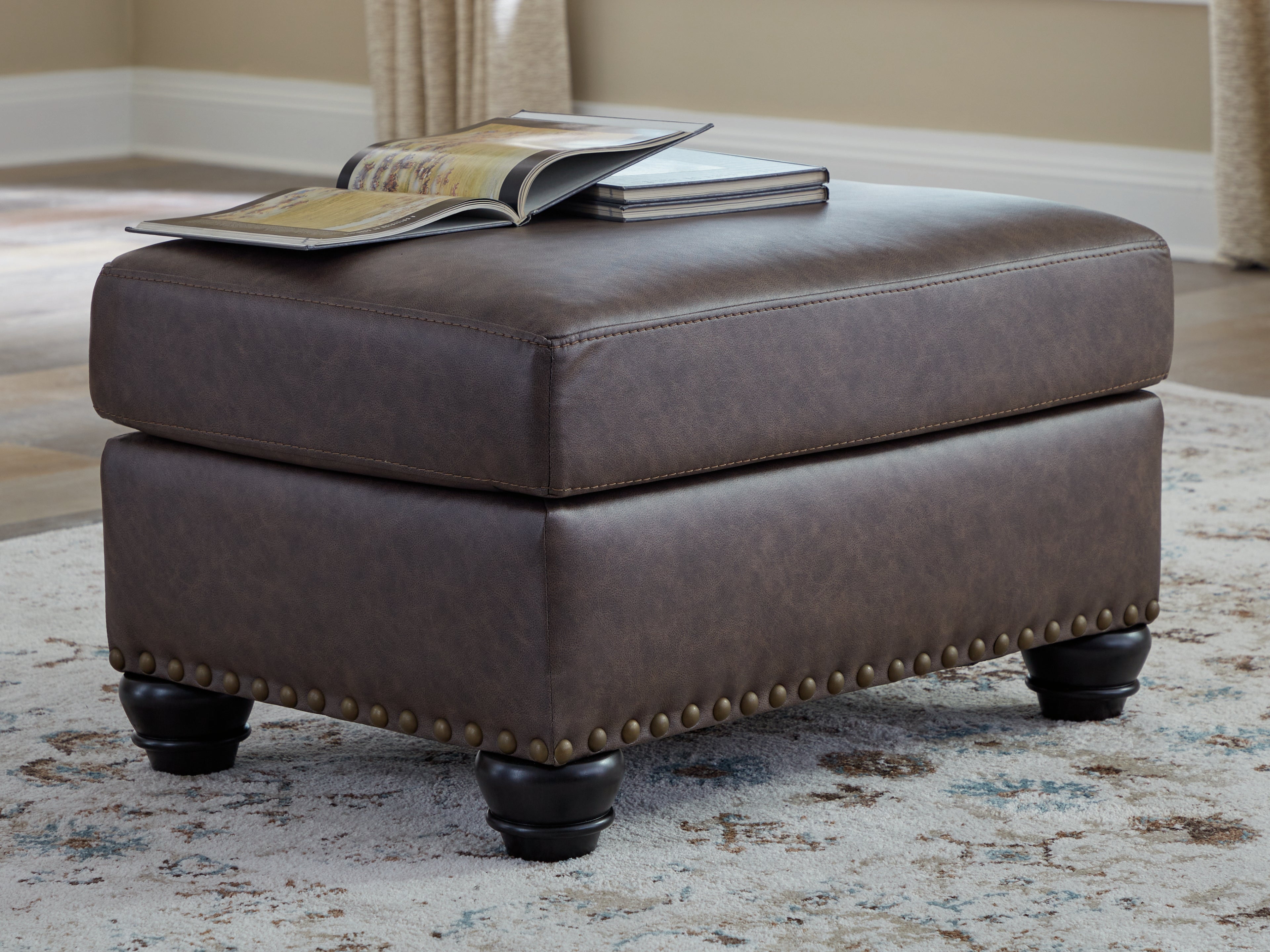 Floridian Furniture - Ashley Furniture - Roxmere Living Room - Ottoman / Umber - 5550314