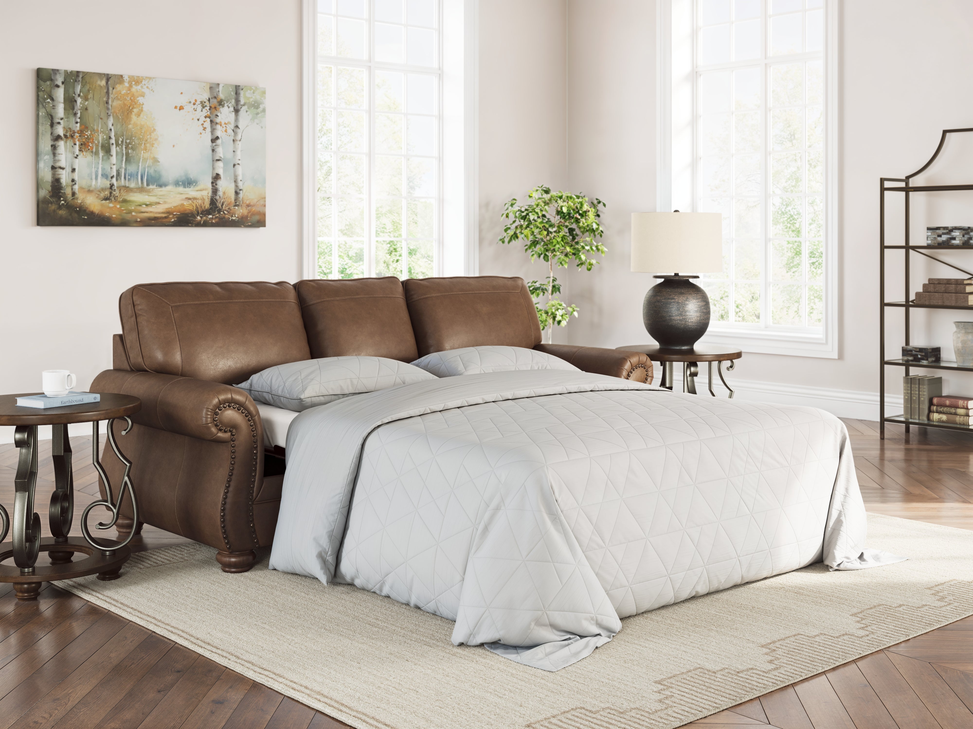 Floridian Furniture - Ashley Furniture - Chasemore Living Room - Queen Sofa Sleeper / Earth - PC5590239