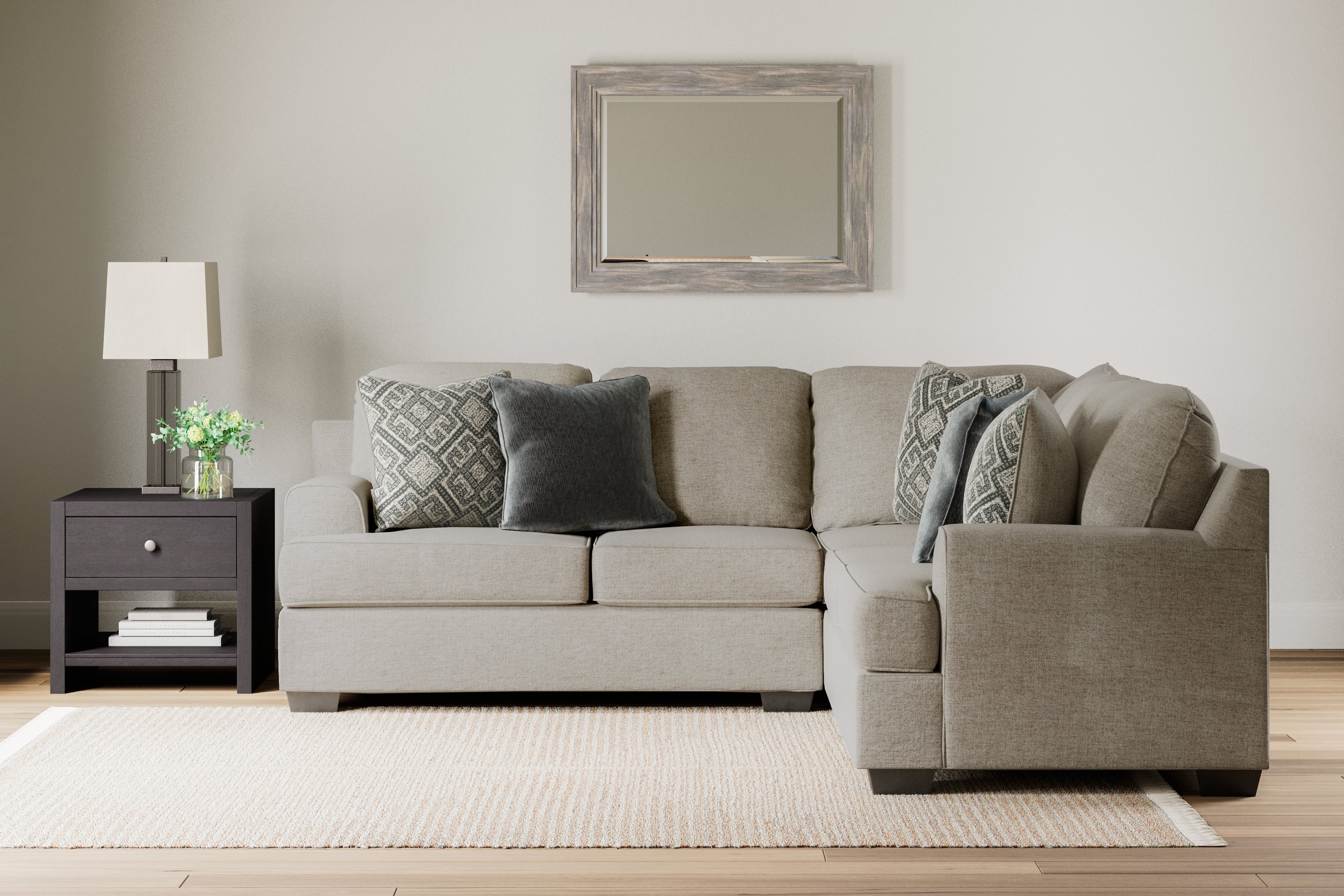 Floridian Furniture - Ashley Furniture - Bovarian Sectional - RAF 2-Piece Sectional / Stone - 56103S1