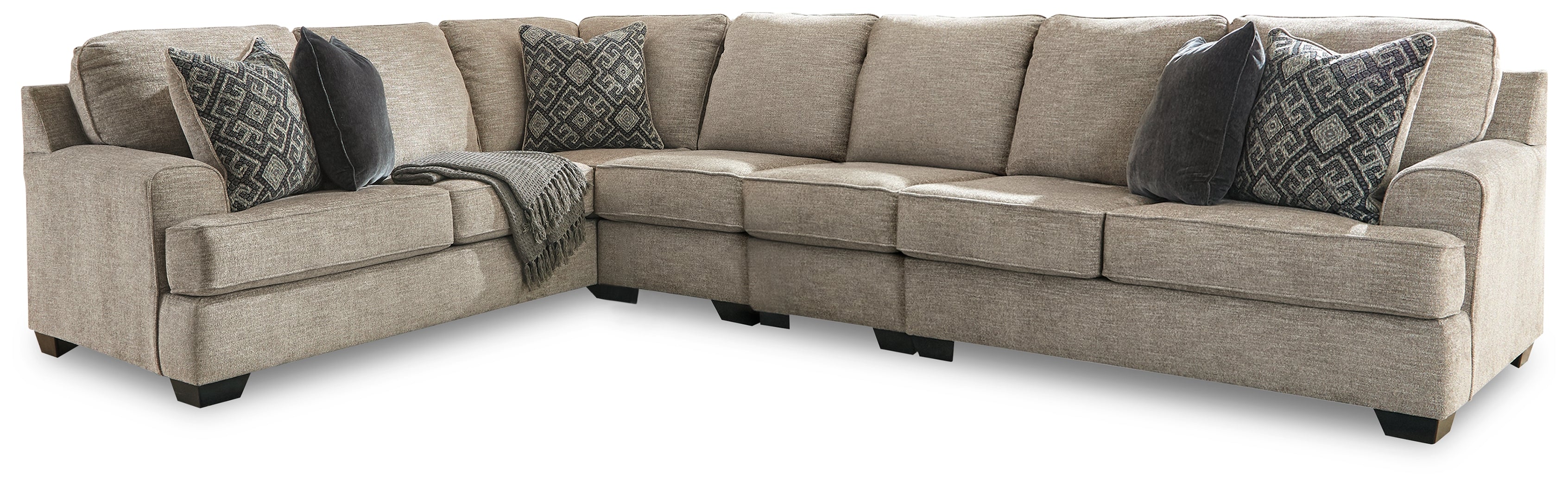 Floridian Furniture - Ashley Furniture - Bovarian Sectional - LAF 4-Piece Sectional / Stone - 56103S6