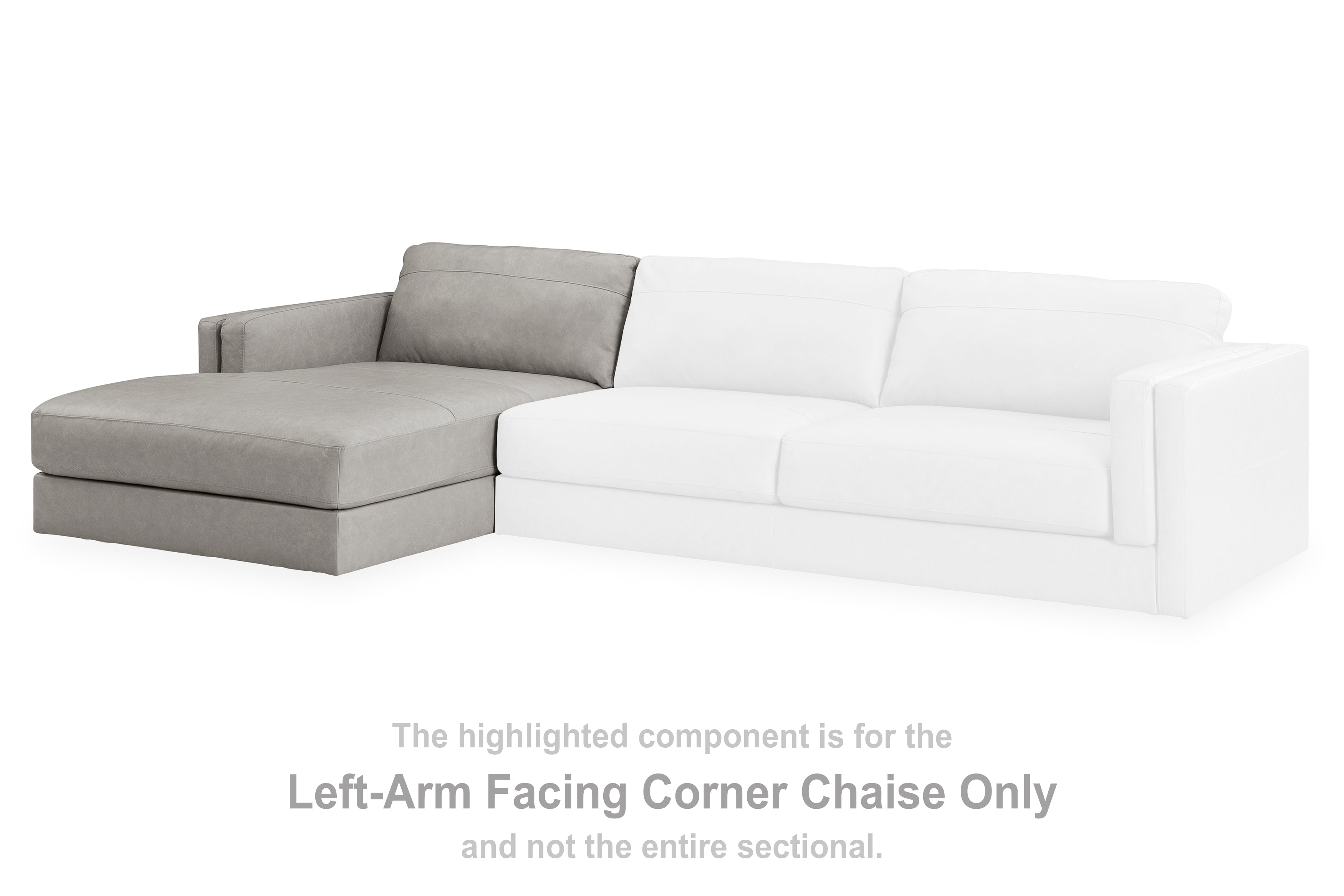 Floridian Furniture - Ashley Furniture - Amiata Sectional - LAF Corner Chaise / Glacier - 5740416